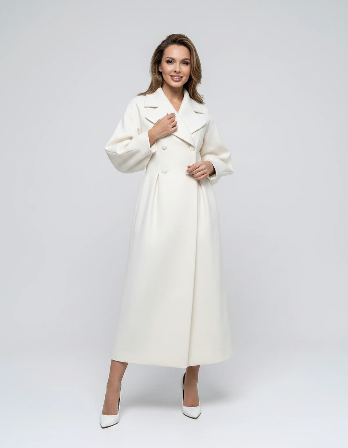Amarante14 Coat — White | SKU: SD-28497-white-XS,SD-28497-white-S,SD-28497-white-M,SD-28497-white-L,SD-28497-white-XL,SD-28497-white-2XL
