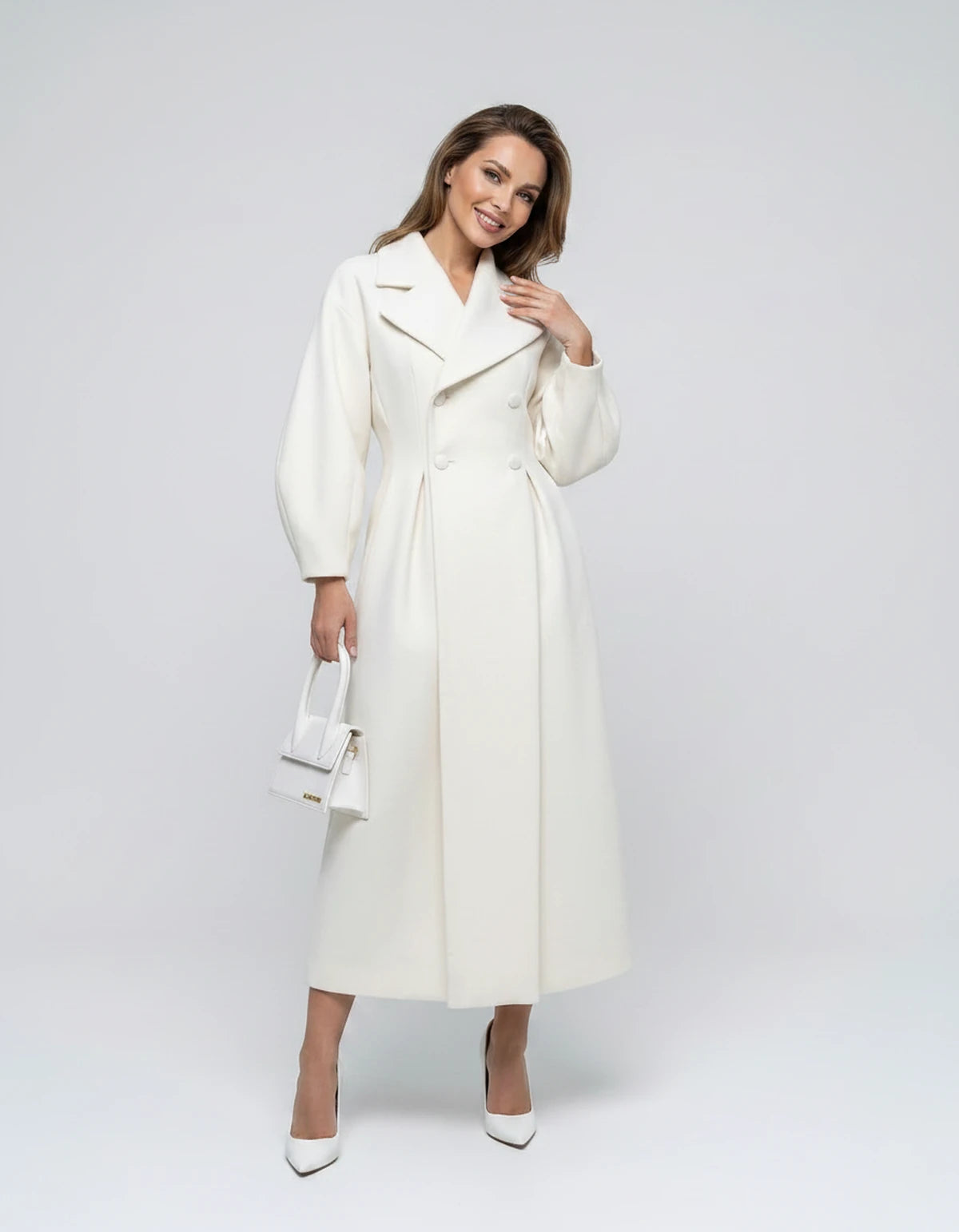 Amarante14 Coat — White | SKU: SD-28497-white-XS,SD-28497-white-S,SD-28497-white-M,SD-28497-white-L,SD-28497-white-XL,SD-28497-white-2XL