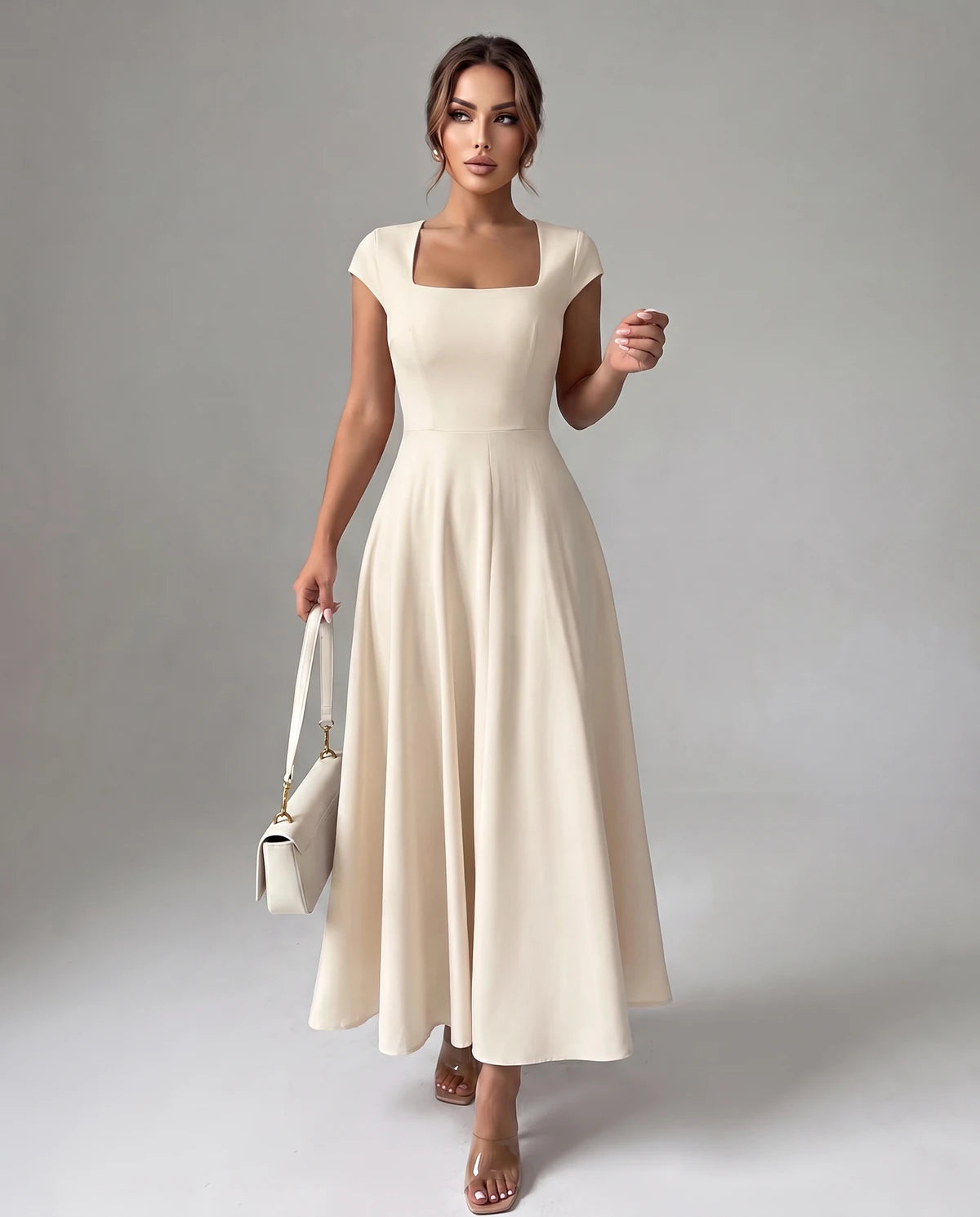 Amarante7 Midi Dresses — White