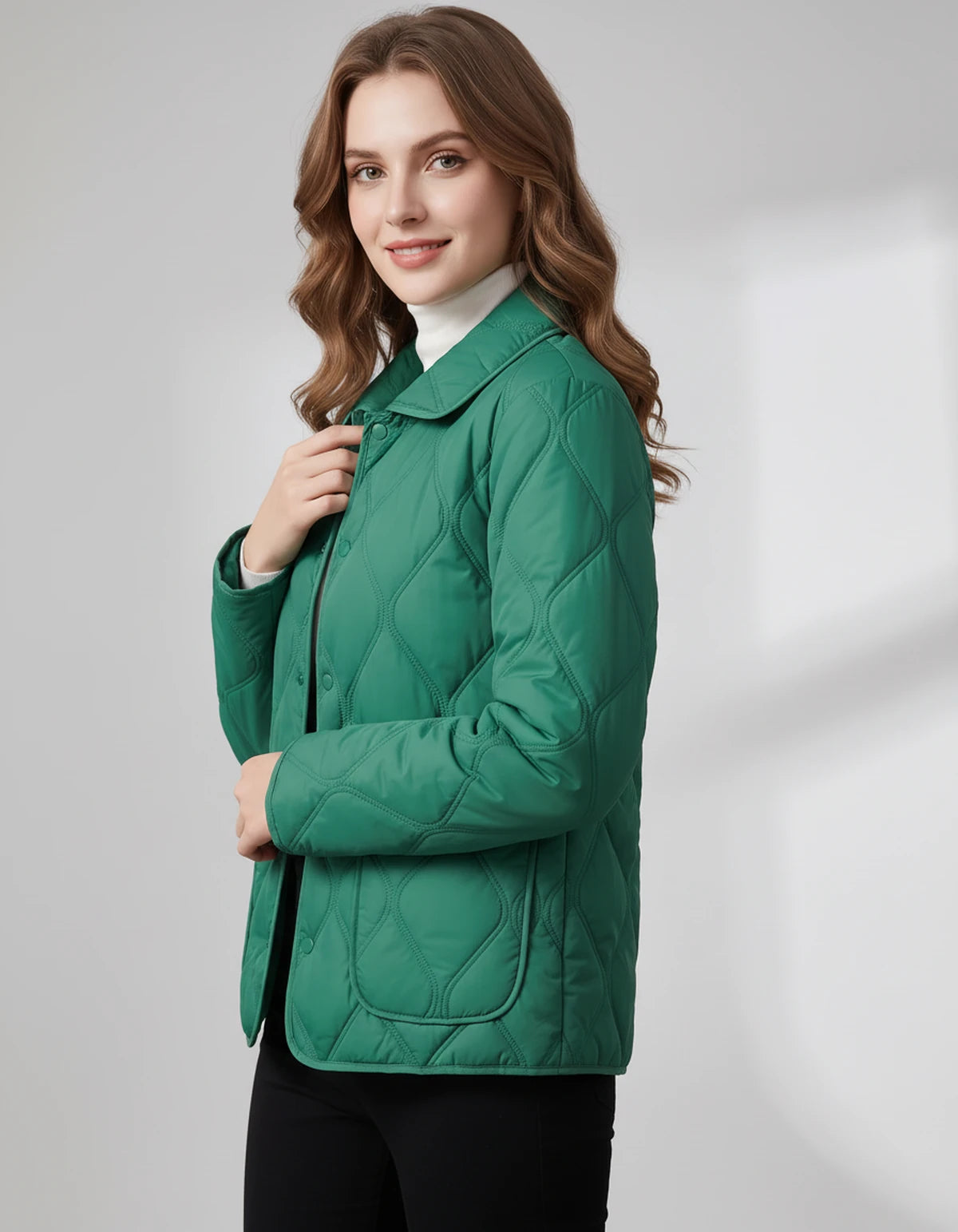 Amarantelle Coat — Green | SKU: SD-42149-green-XS,SD-42149-green-S,SD-42149-green-M,SD-42149-green-L,SD-42149-green-XL,SD-42149-green-2XL
