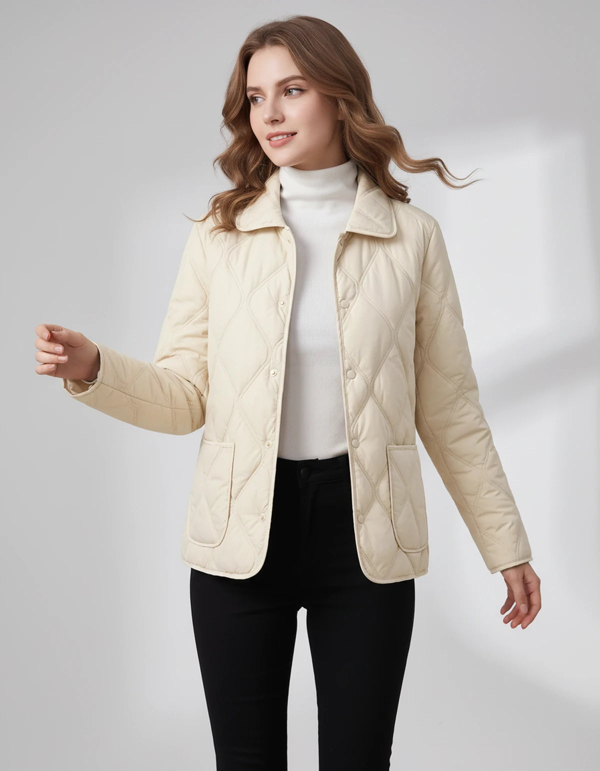 Amarantelle Coat — Off white | SKU: SD-42149-offwhite-XS,SD-42149-offwhite-S,SD-42149-offwhite-M,SD-42149-offwhite-L,SD-42149-offwhite-XL,SD-42149-offwhite-2XL