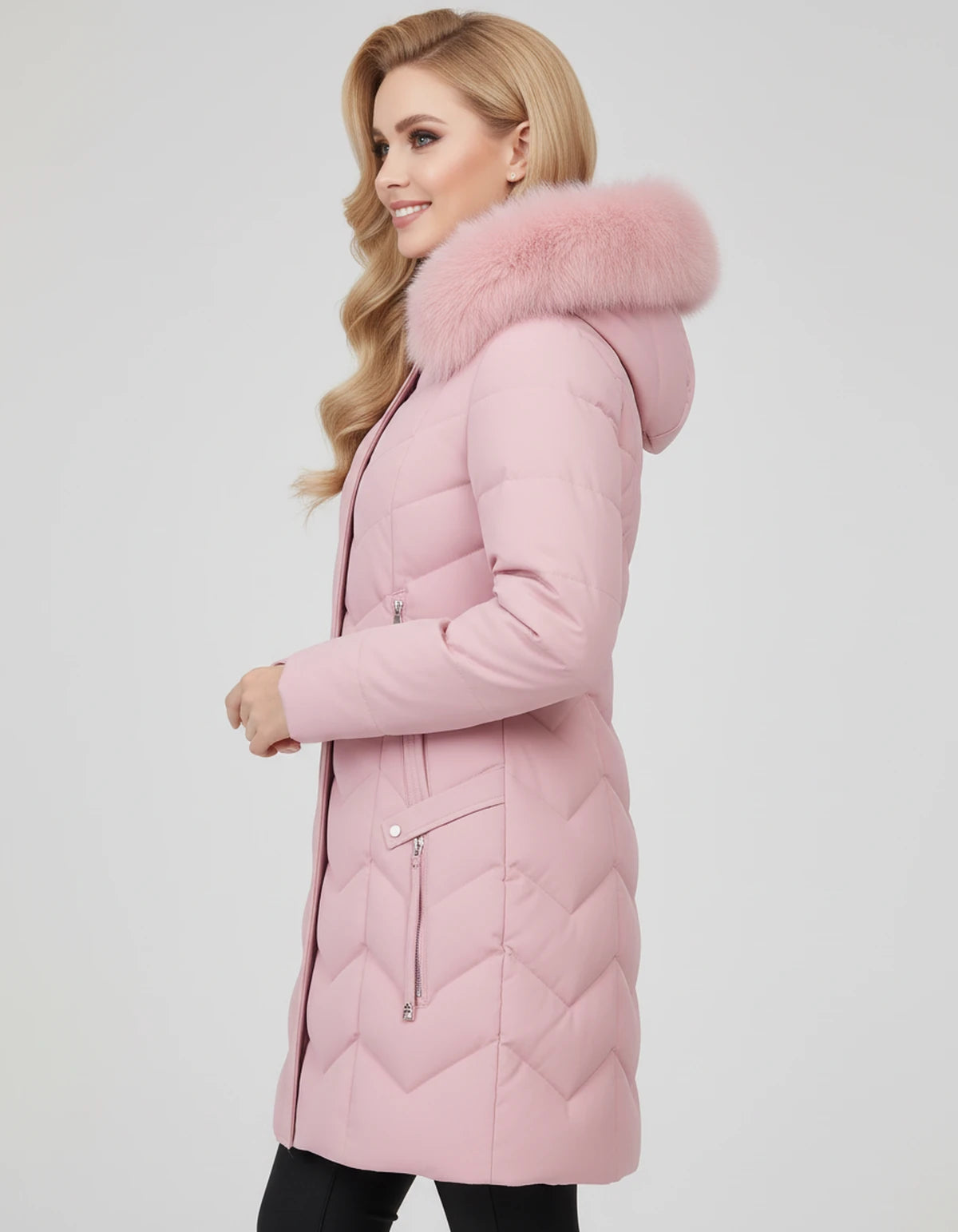 Amarantelle Coat — Pink | SKU: SD-42149-pink-XS,SD-42149-pink-S,SD-42149-pink-M,SD-42149-pink-L,SD-42149-pink-XL,SD-42149-pink-2XL