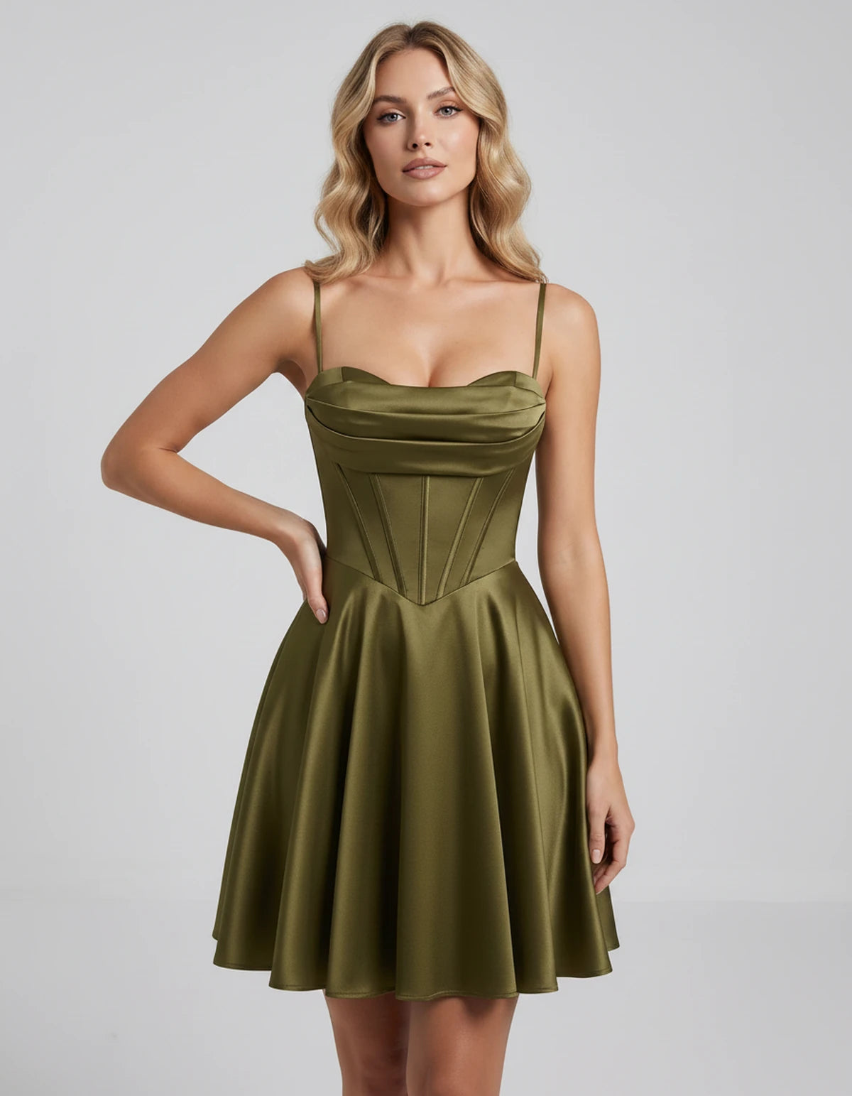 Ambrosia Mini Dress — Dusty Sage | SKU: SD-73338-dustysage-2,SD-73338-dustysage-4,SD-73338-dustysage-6,SD-73338-dustysage-8,SD-73338-dustysage-10,SD-73338-dustysage-12,SD-73338-dustysage-14,SD-73338-dustysage-16,SD-73338-dustysage-16W,SD-73338-dustysage-18W,SD-73338-dustysage-20W,SD-73338-dustysage-22W