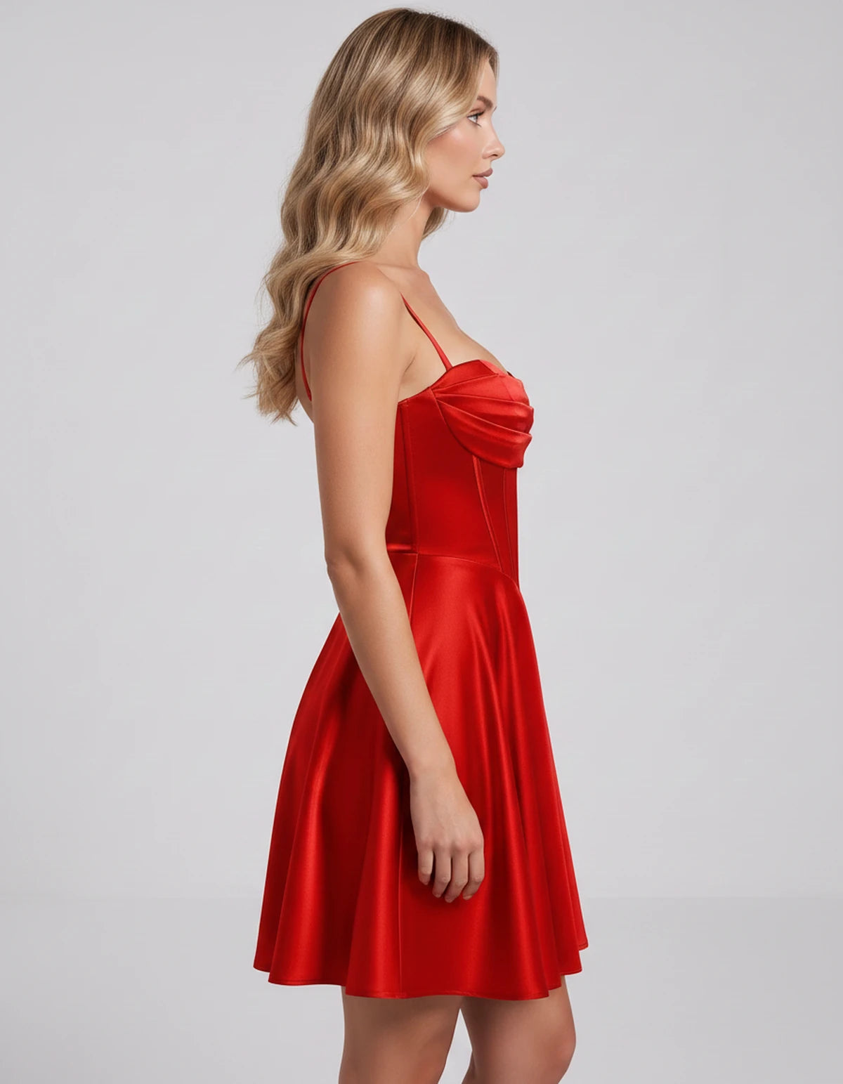 Ambrosia Mini Dress — Red | SKU: SD-73338-red-2,SD-73338-red-4,SD-73338-red-6,SD-73338-red-8,SD-73338-red-10,SD-73338-red-12,SD-73338-red-14,SD-73338-red-16,SD-73338-red-16W,SD-73338-red-18W,SD-73338-red-20W,SD-73338-red-22W