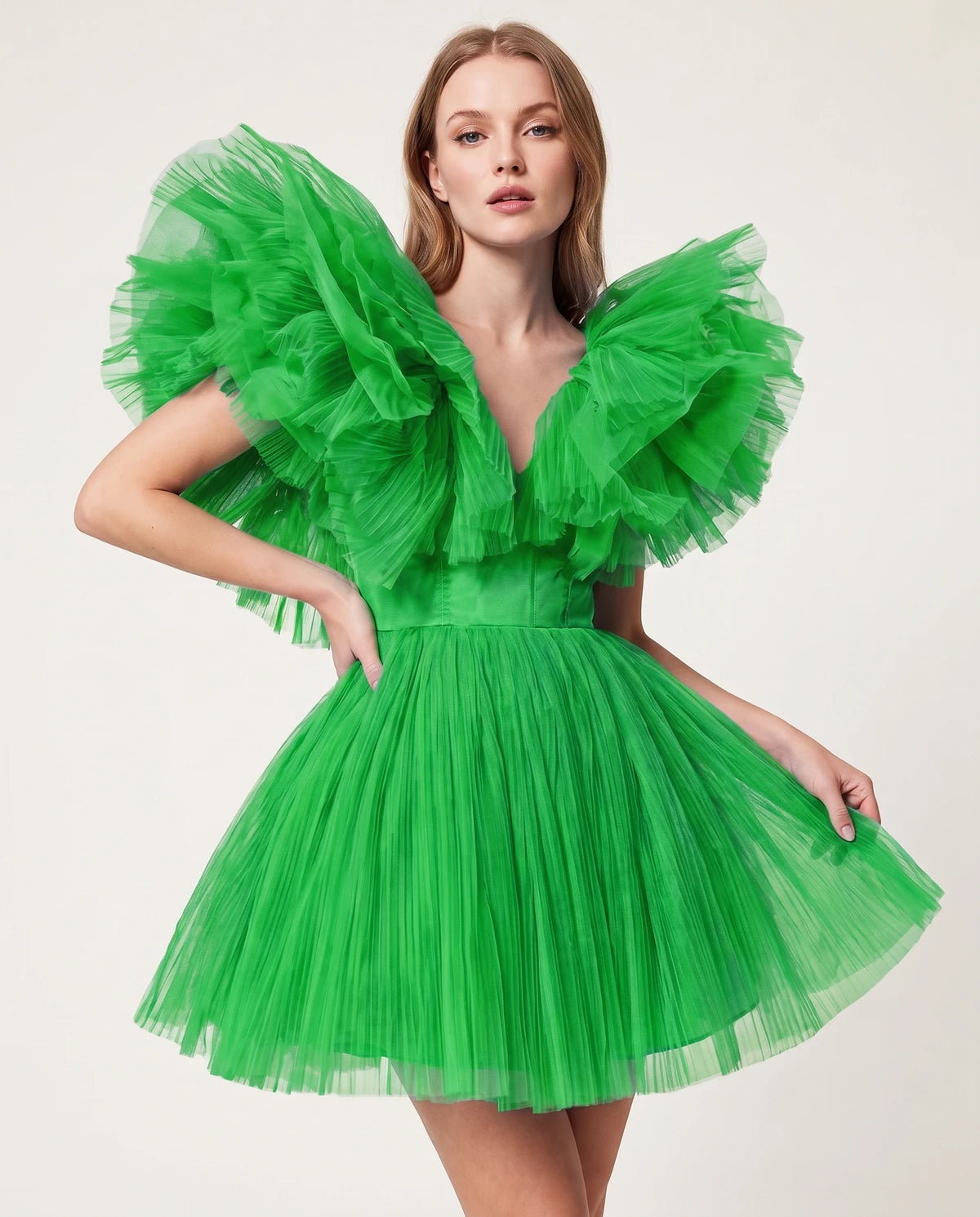 Amorelle Mini Dress — Grass