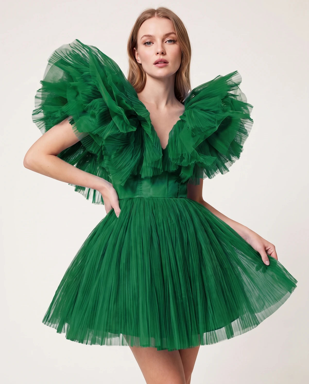 Amorelle Mini Dress — Green