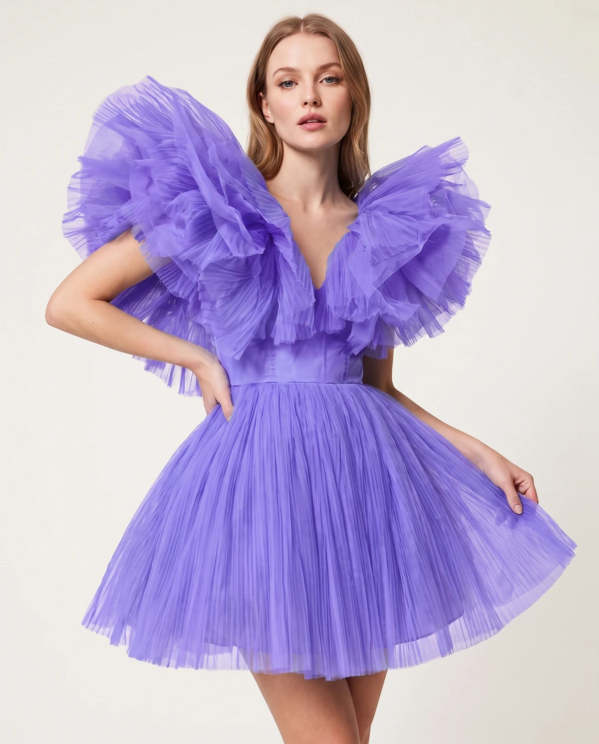 Amorelle Mini Dress — Lilac
