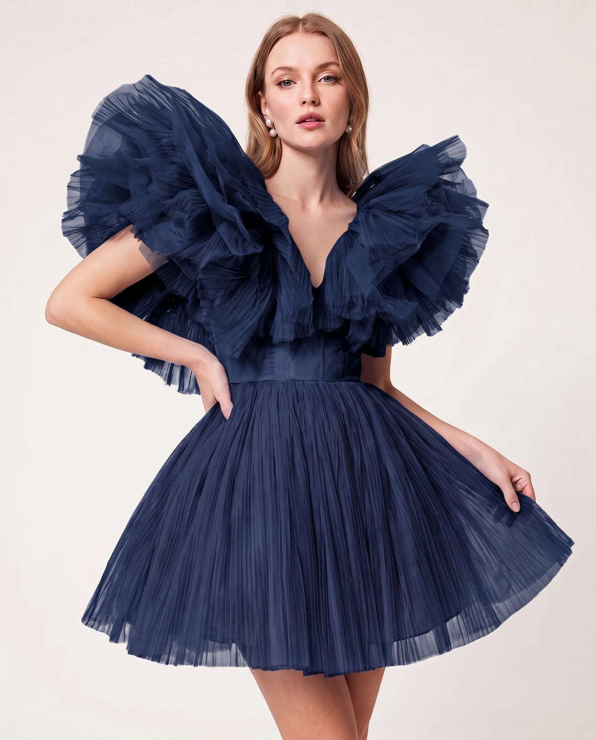 Amorelle Mini Dress — Navy