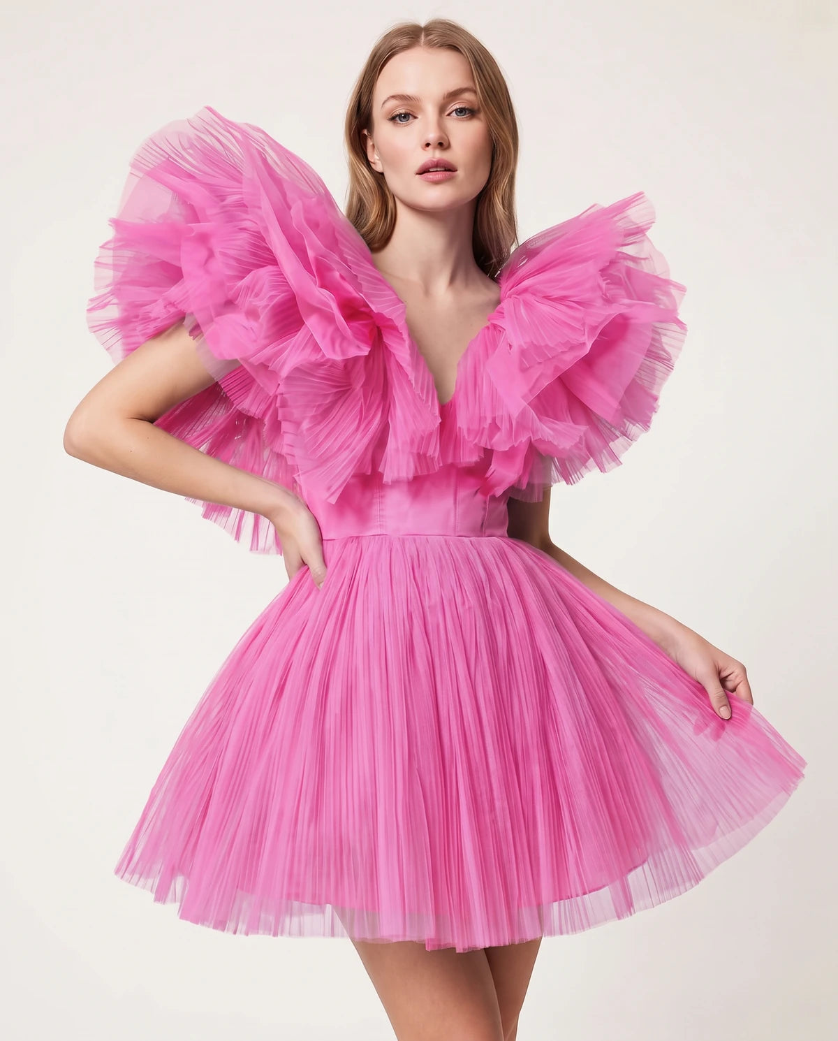 Amorelle Mini Dress — Pink