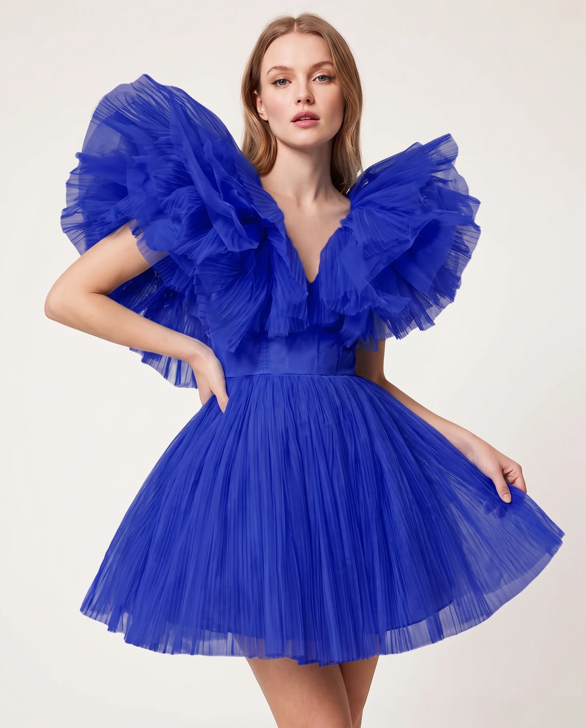 Amorelle Mini Dress — Royal Blue