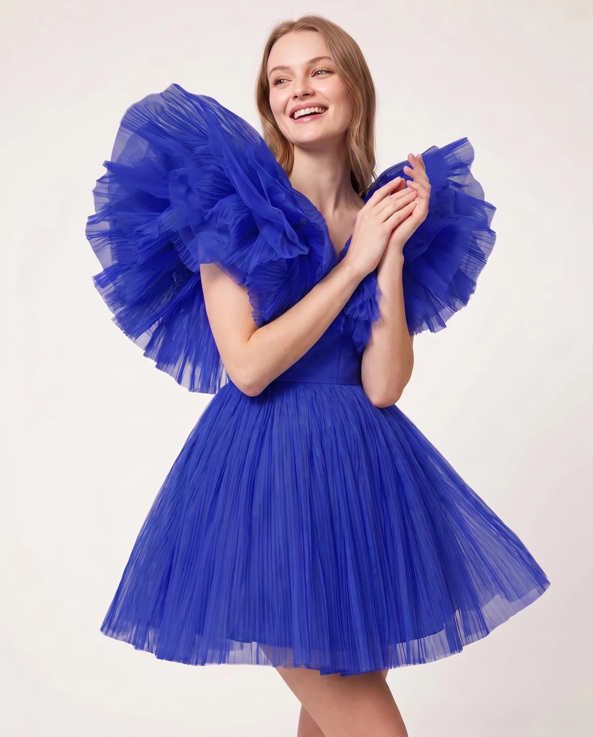 Amorelle Mini Dress — Royal Blue | SKU: SD-41404-royalblue-XS,SD-41404-royalblue-S,SD-41404-royalblue-M,SD-41404-royalblue-L,SD-41404-royalblue-XL