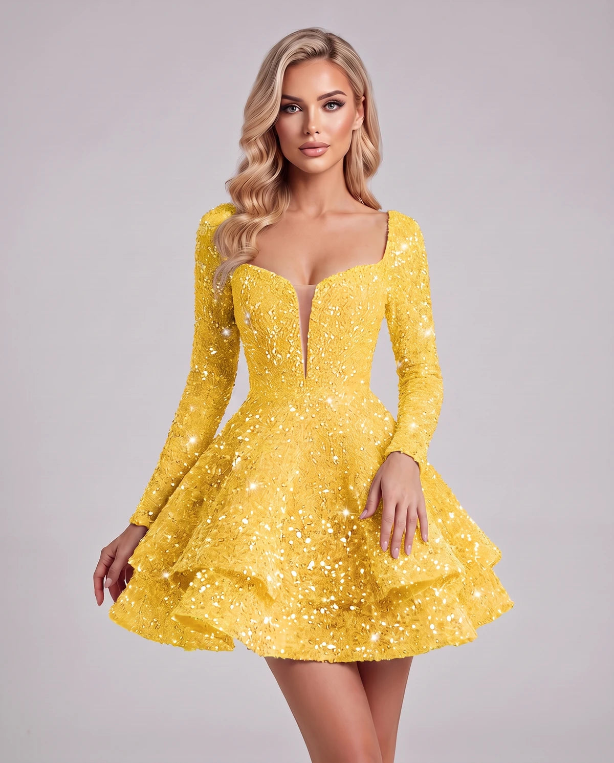 Annalise Mini Dress — Yellow