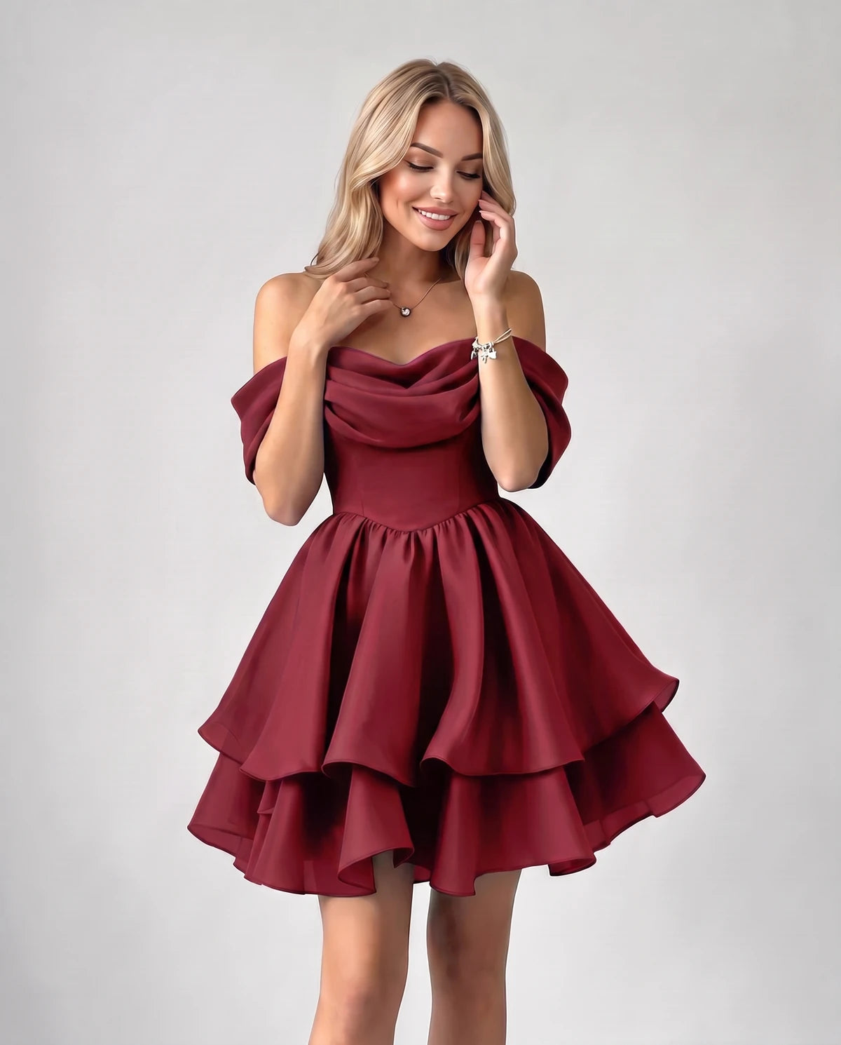 Anthea Mini Dress — Burgundy | SKU: SD-51983-burgundy-2,SD-51983-burgundy-4,SD-51983-burgundy-6,SD-51983-burgundy-8,SD-51983-burgundy-10,SD-51983-burgundy-12,SD-51983-burgundy-14,SD-51983-burgundy-16,SD-51983-burgundy-16W,SD-51983-burgundy-18 W,SD-51983-burgundy-20W,SD-51983-burgundy-22W,SD-51983-burgundy-24W,SD-51983-burgundy-26W,SD-51983-burgundy-28W,SD-51983-burgundy-Custom size