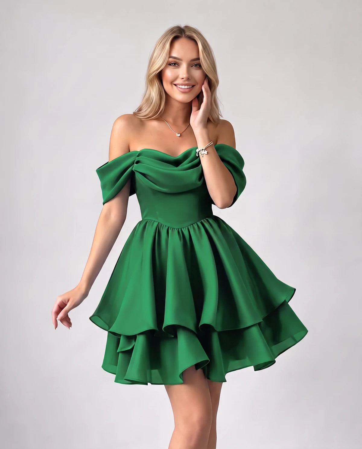 Anthea Mini Dress — Emerld Green | SKU: SD-51983-emerldgreen-10,SD-51983-emerldgreen-12,SD-51983-emerldgreen-14,SD-51983-emerldgreen-16,SD-51983-emerldgreen-16W,SD-51983-emerldgreen-18W,SD-51983-emerldgreen-2,SD-51983-emerldgreen-20W,SD-51983-emerldgreen-22W,SD-51983-emerldgreen-24W,SD-51983-emerldgreen-26W,SD-51983-emerldgreen-28W,SD-51983-emerldgreen-4,SD-51983-emerldgreen-6,SD-51983-emerldgreen-8