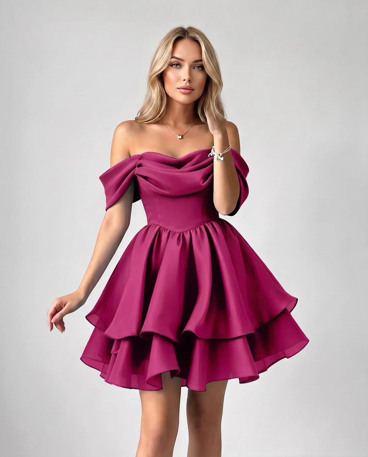 Anthea Mini Dress — Fuchsia