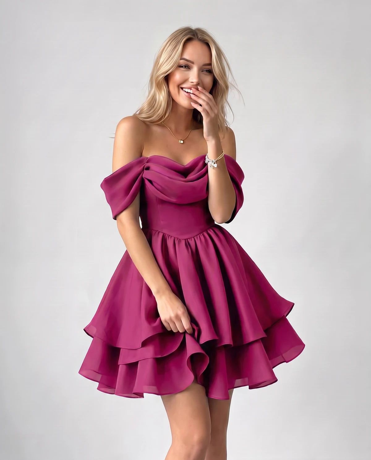 Anthea Mini Dress — Fuchsia | SKU: SD-51983-fuchsia-2,SD-51983-fuchsia-4,SD-51983-fuchsia-6,SD-51983-fuchsia-8,SD-51983-fuchsia-10,SD-51983-fuchsia-12,SD-51983-fuchsia-14,SD-51983-fuchsia-16,SD-51983-fuchsia-16W,SD-51983-fuchsia-18 W,SD-51983-fuchsia-20W,SD-51983-fuchsia-22W,SD-51983-fuchsia-24W,SD-51983-fuchsia-26W,SD-51983-fuchsia-28W,SD-51983-fuchsia-Custom size