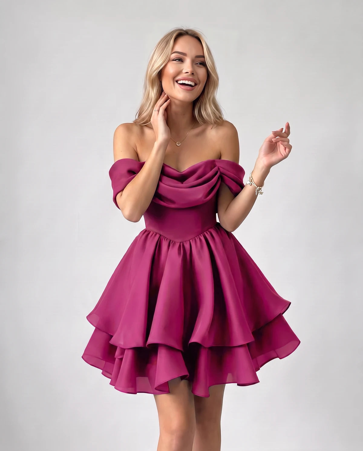 Anthea Mini Dress — Fuchsia | SKU: SD-51983-fuchsia-2,SD-51983-fuchsia-4,SD-51983-fuchsia-6,SD-51983-fuchsia-8,SD-51983-fuchsia-10,SD-51983-fuchsia-12,SD-51983-fuchsia-14,SD-51983-fuchsia-16,SD-51983-fuchsia-16W,SD-51983-fuchsia-18 W,SD-51983-fuchsia-20W,SD-51983-fuchsia-22W,SD-51983-fuchsia-24W,SD-51983-fuchsia-26W,SD-51983-fuchsia-28W,SD-51983-fuchsia-Custom size