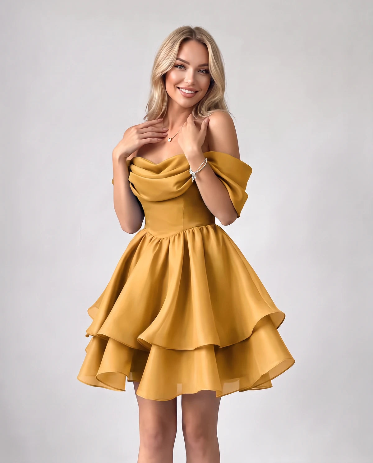 Anthea Mini Dress — Gold | SKU: SD-51983-gold-2,SD-51983-gold-4,SD-51983-gold-6,SD-51983-gold-8,SD-51983-gold-10,SD-51983-gold-12,SD-51983-gold-14,SD-51983-gold-16,SD-51983-gold-16W,SD-51983-gold-18 W,SD-51983-gold-20W,SD-51983-gold-22W,SD-51983-gold-24W,SD-51983-gold-26W,SD-51983-gold-28W,SD-51983-gold-Custom size