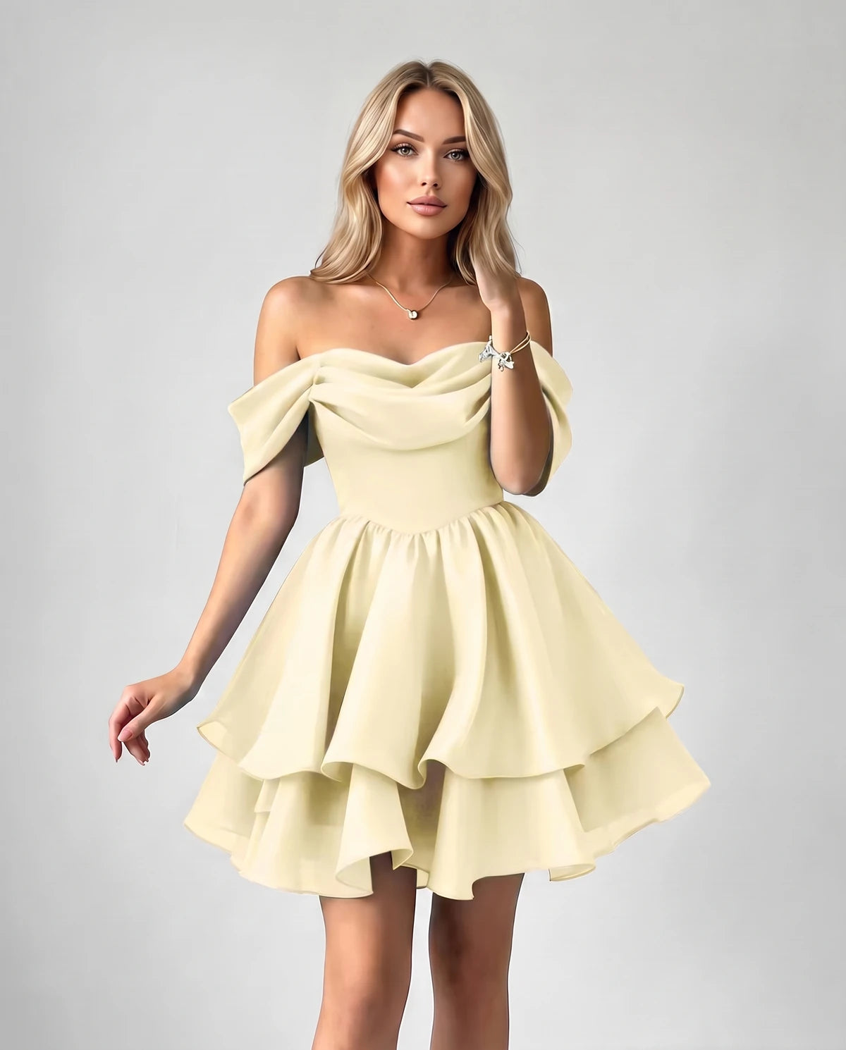 Anthea Mini Dress — Ivory