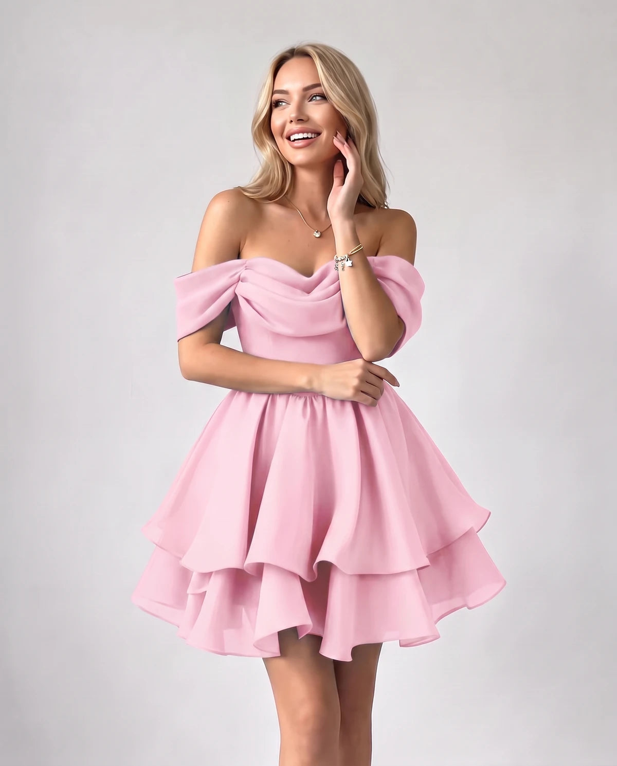 Anthea Mini Dress — Pink