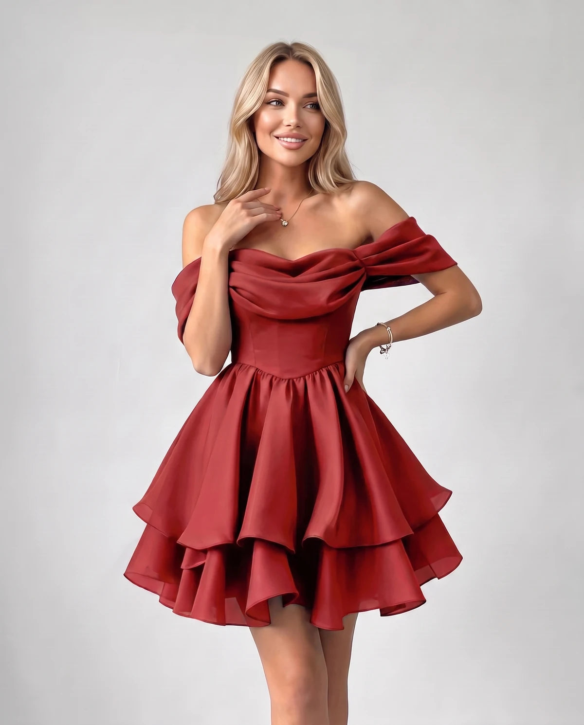 Anthea Mini Dress — Red | SKU: SD-51983-red-2,SD-51983-red-4,SD-51983-red-6,SD-51983-red-8,SD-51983-red-10,SD-51983-red-12,SD-51983-red-14,SD-51983-red-16,SD-51983-red-16W,SD-51983-red-18 W,SD-51983-red-20W,SD-51983-red-22W,SD-51983-red-24W,SD-51983-red-26W,SD-51983-red-28W,SD-51983-red-Custom size