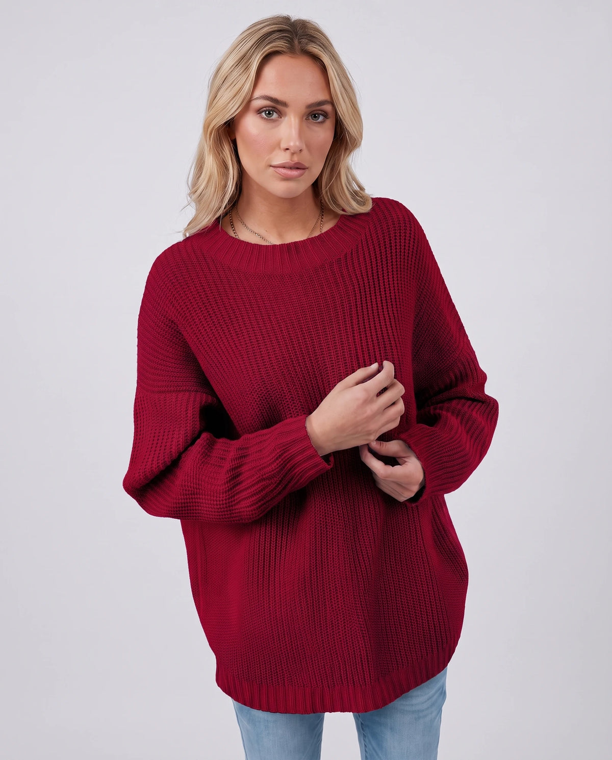 Arcadia Sweater — Red | SKU: SD-02497-red-2XL,SD-02497-red-L,SD-02497-red-M,SD-02497-red-S,SD-02497-red-XL,SD-02497-red-XS