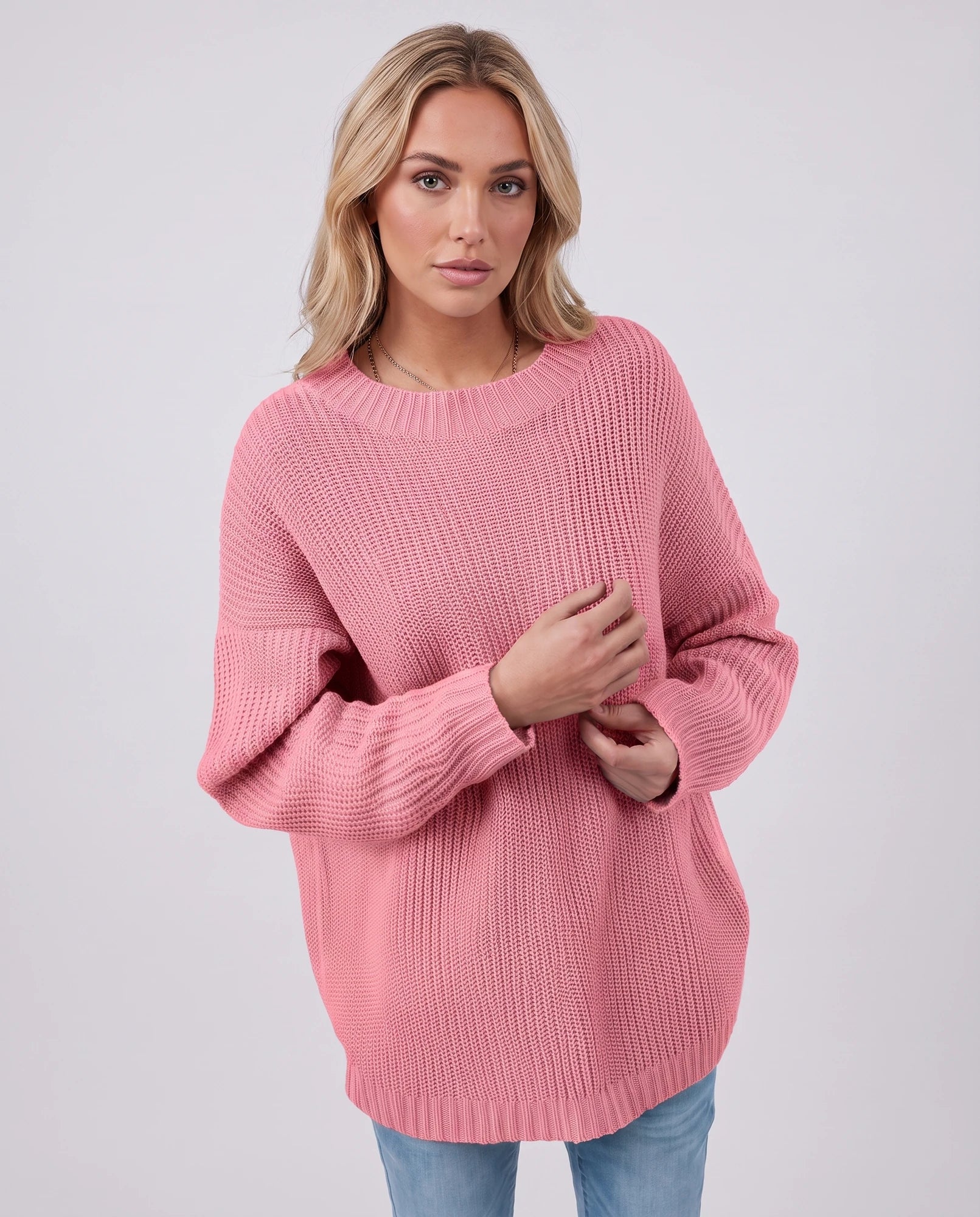 Arcadia Sweater — Watermelon Red