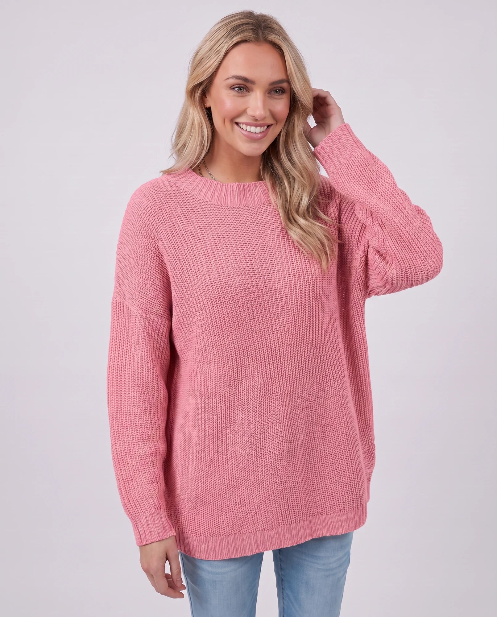 Arcadia Sweater — Watermelon Red