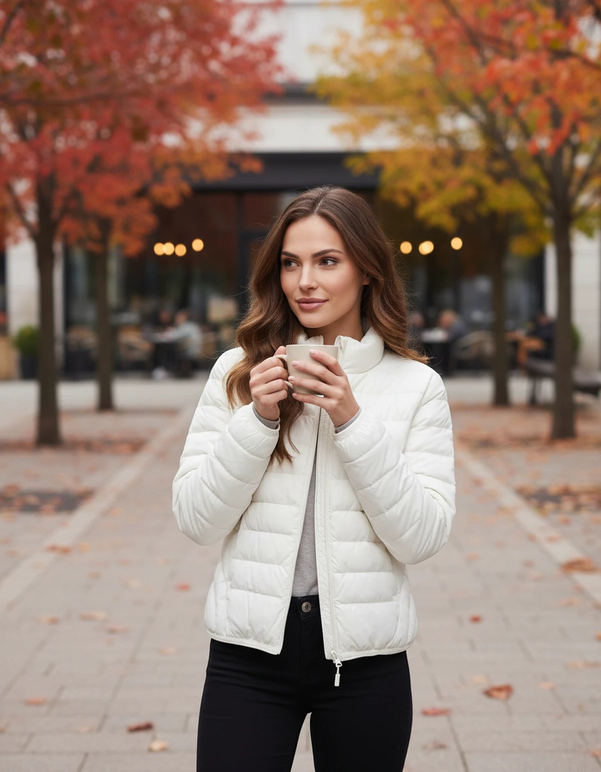 Arcadialle Coat — White | SKU: SD-71836-white-M 50-60KG,SD-71836-white-S 40-50KG,SD-71836-white-L 60-70KG