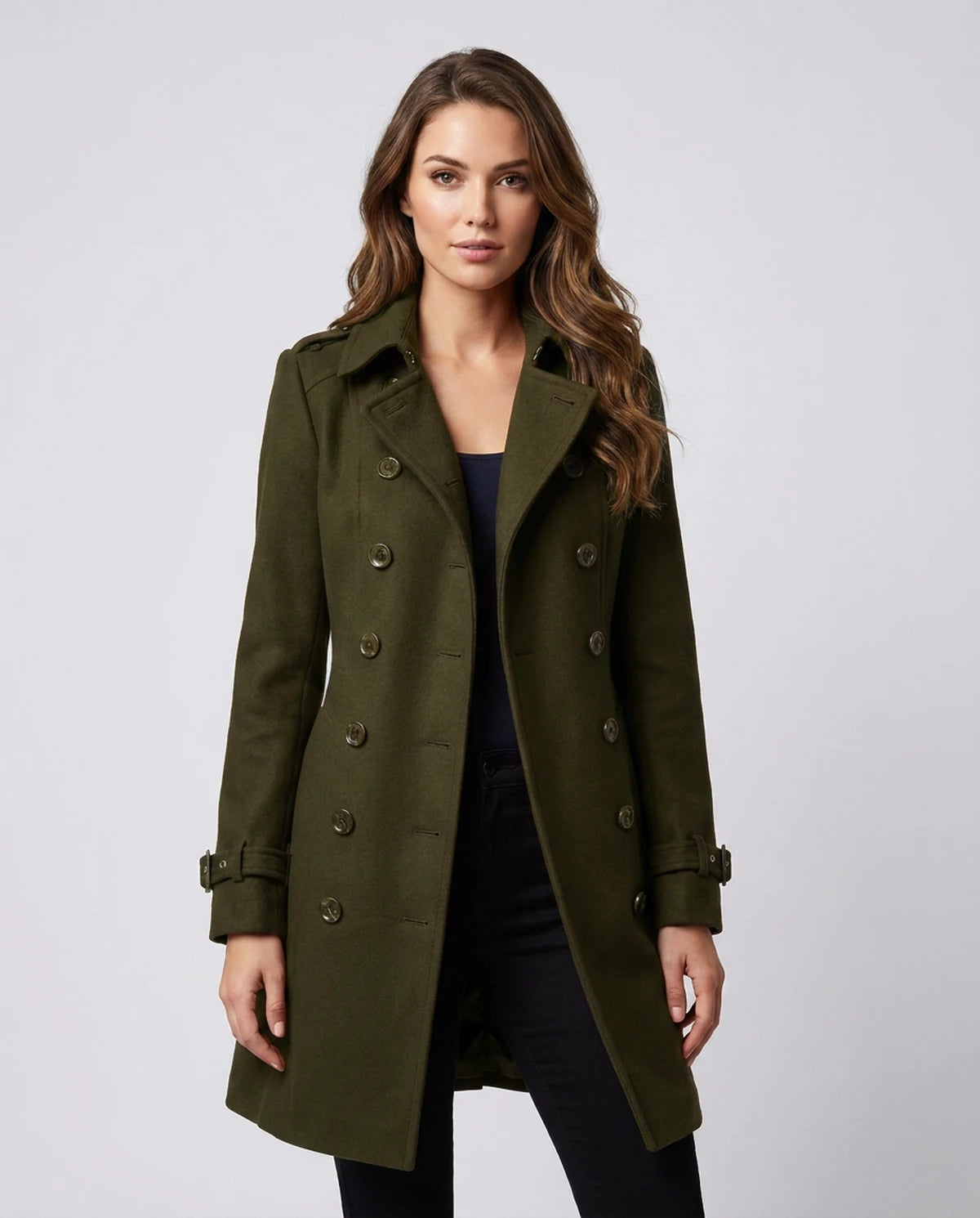 Arianne Coat — Army Green