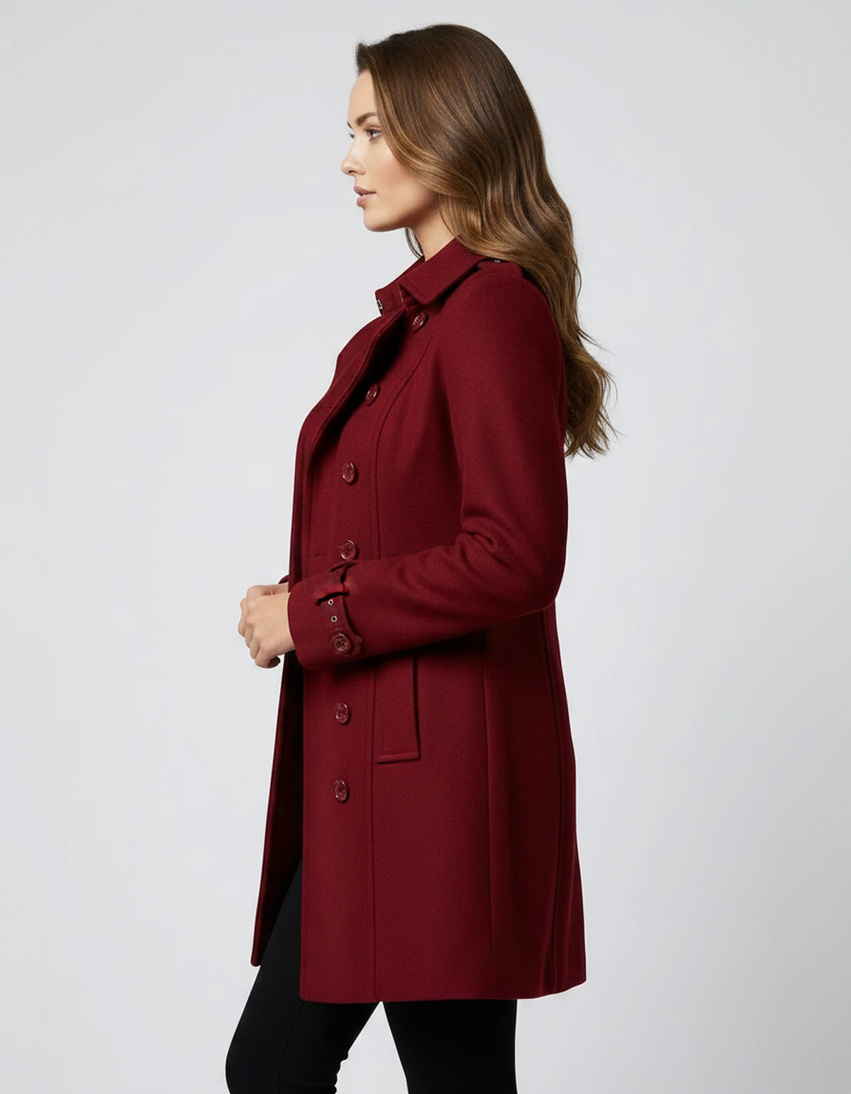 Arianne Coat — Burgundy | SKU: SD-12317-burgundy-XS,SD-12317-burgundy-S,SD-12317-burgundy-M,SD-12317-burgundy-L,SD-12317-burgundy-XL,SD-12317-burgundy-2XL