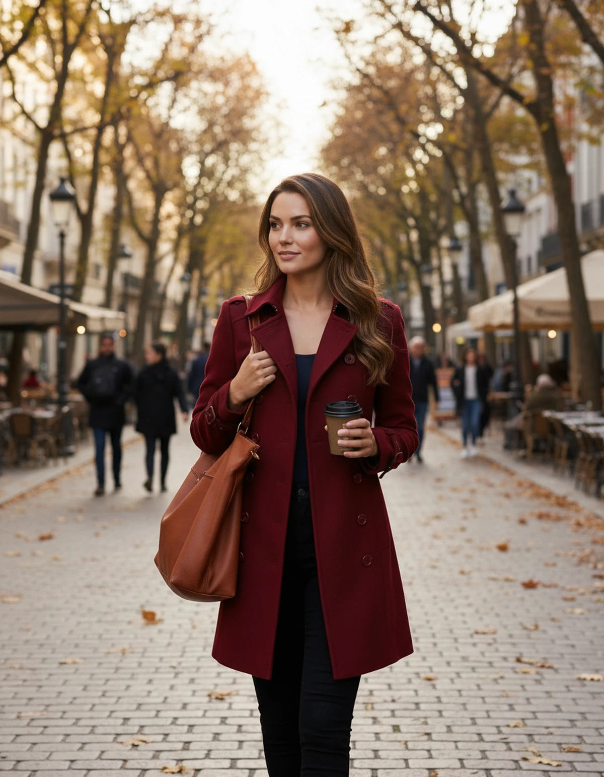 Arianne Coat — Burgundy | SKU: SD-12317-burgundy-XS,SD-12317-burgundy-S,SD-12317-burgundy-M,SD-12317-burgundy-L,SD-12317-burgundy-XL,SD-12317-burgundy-2XL