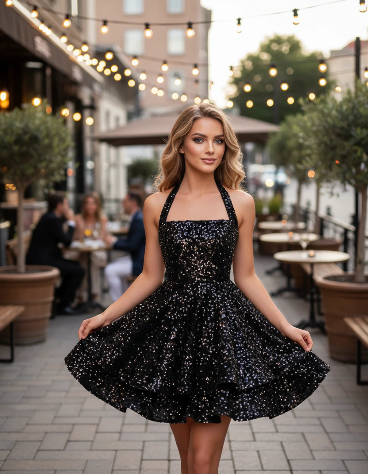 Artemisia Mini Dress — Black | SKU: SD-37477-black-2,SD-37477-black-4,SD-37477-black-6,SD-37477-black-8,SD-37477-black-10,SD-37477-black-12,SD-37477-black-14,SD-37477-black-16,SD-37477-black-16W,SD-37477-black-18W,SD-37477-black-20W,SD-37477-black-22W