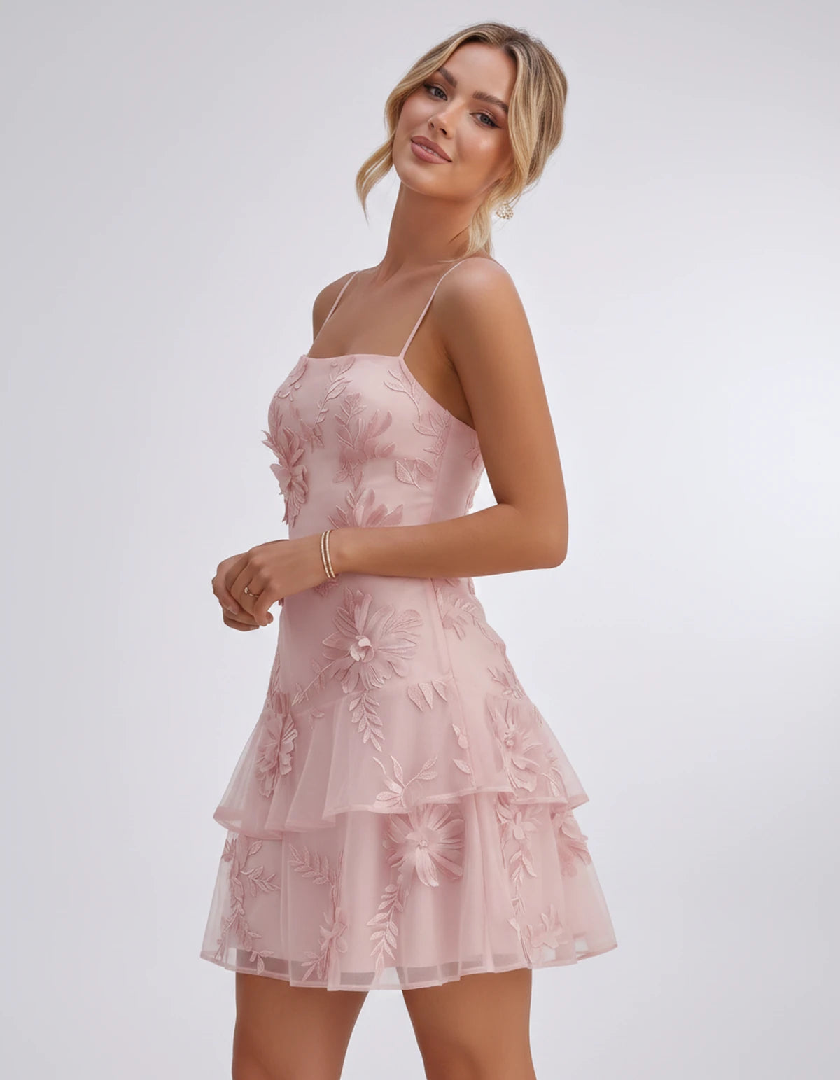 Ashelia Mini Dress — Blush Pink | SKU: SD-48439-blushpink-2,SD-48439-blushpink-4,SD-48439-blushpink-6,SD-48439-blushpink-8,SD-48439-blushpink-10,SD-48439-blushpink-12,SD-48439-blushpink-14,SD-48439-blushpink-16,SD-48439-blushpink-16W,SD-48439-blushpink-18W,SD-48439-blushpink-20W,SD-48439-blushpink-22W,SD-48439-blushpink-24W,SD-48439-blushpink-26W,SD-48439-blushpink-28W