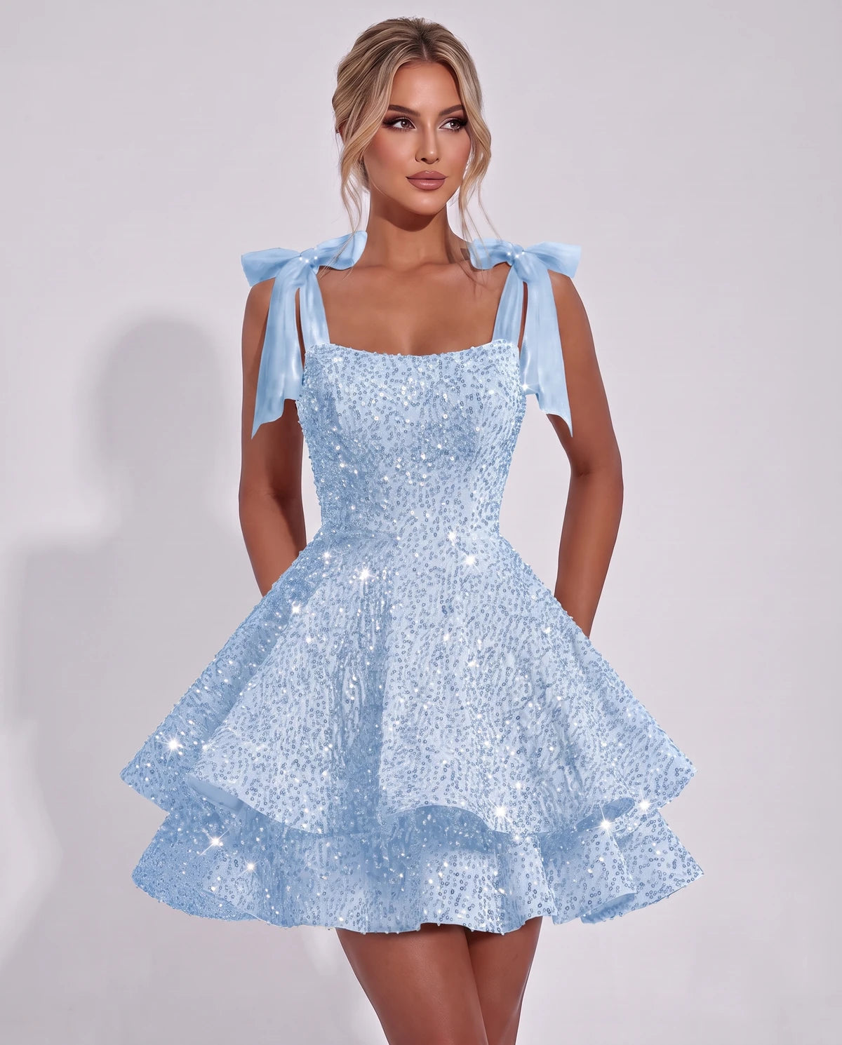 Astoria Mini Dress — Blue | SKU: SD-69926-blue-2,SD-69926-blue-4,SD-69926-blue-6,SD-69926-blue-8,SD-69926-blue-10,SD-69926-blue-12,SD-69926-blue-14,SD-69926-blue-16,SD-69926-blue-16W,SD-69926-blue-18W,SD-69926-blue-20W,SD-69926-blue-22W