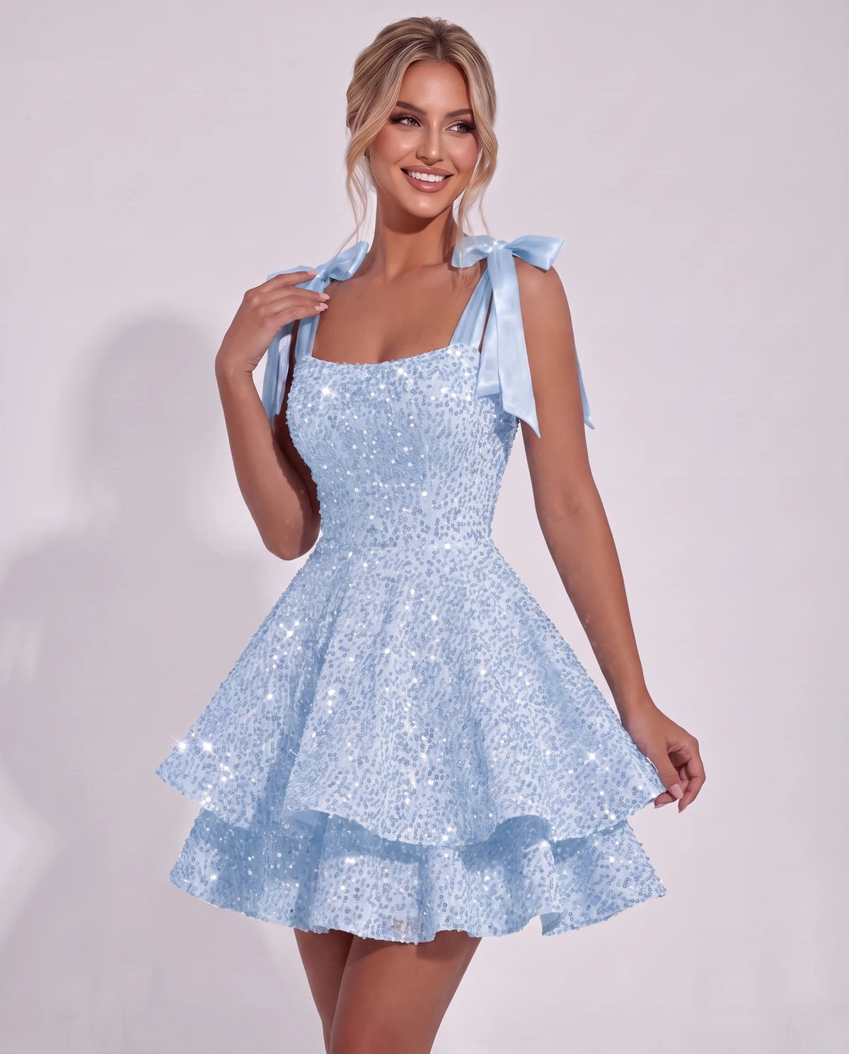 Astoria Mini Dress — Blue | SKU: SD-69926-blue-2,SD-69926-blue-4,SD-69926-blue-6,SD-69926-blue-8,SD-69926-blue-10,SD-69926-blue-12,SD-69926-blue-14,SD-69926-blue-16,SD-69926-blue-16W,SD-69926-blue-18W,SD-69926-blue-20W,SD-69926-blue-22W