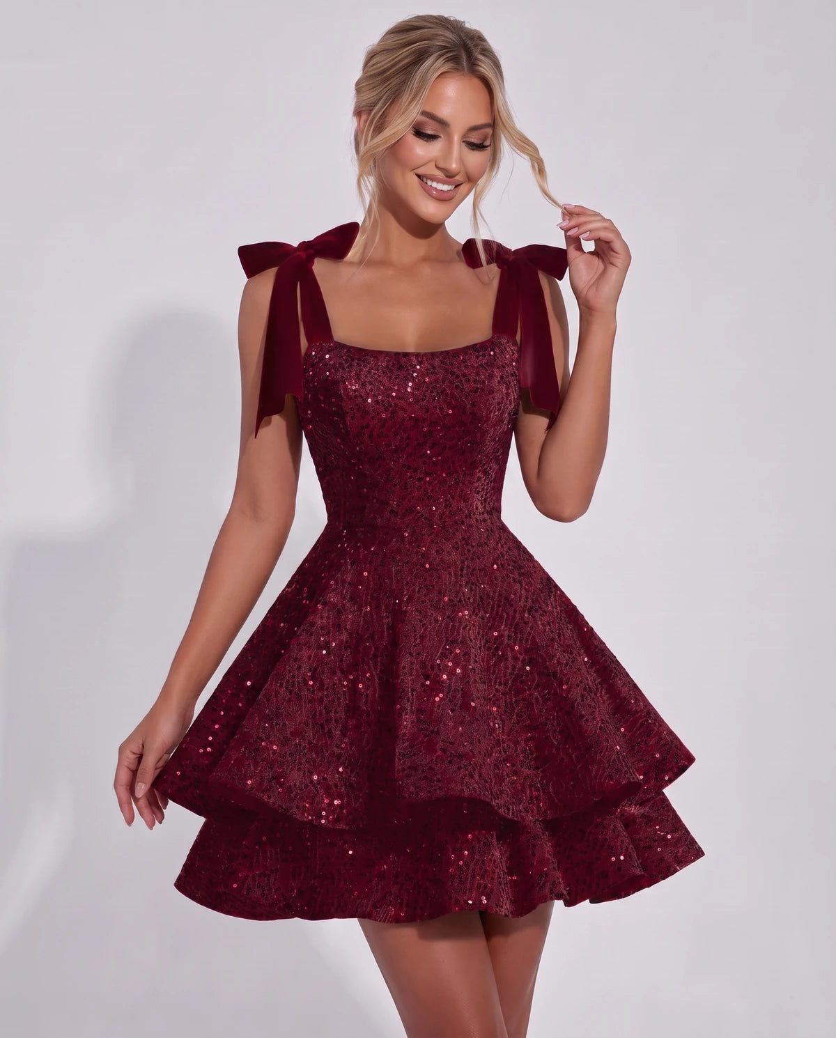 Astoria Mini Dress — Dark Burgundy | SKU: SD-69926-darkburgundy-2,SD-69926-darkburgundy-4,SD-69926-darkburgundy-6,SD-69926-darkburgundy-8,SD-69926-darkburgundy-10,SD-69926-darkburgundy-12,SD-69926-darkburgundy-14,SD-69926-darkburgundy-16,SD-69926-darkburgundy-16W,SD-69926-darkburgundy-18W,SD-69926-darkburgundy-20W,SD-69926-darkburgundy-22W