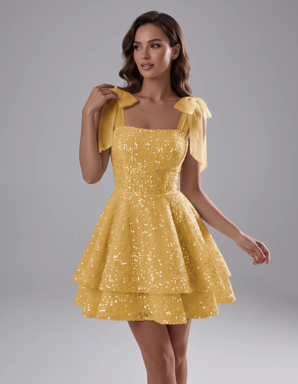 Auriane Mini Dress — Gold | SKU: SD-54780-gold-2,SD-54780-gold-4,SD-54780-gold-6,SD-54780-gold-8,SD-54780-gold-10,SD-54780-gold-12,SD-54780-gold-14,SD-54780-gold-16,SD-54780-gold-16W,SD-54780-gold-18W,SD-54780-gold-20W,SD-54780-gold-22W