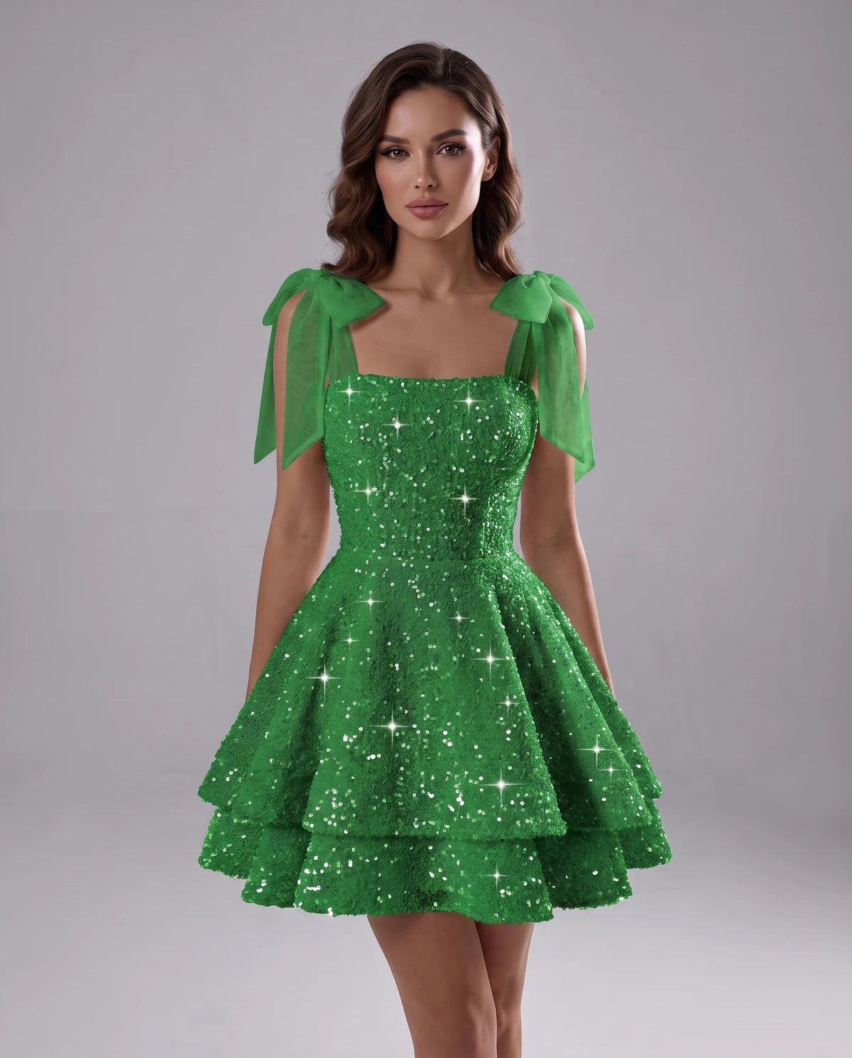 Auriane Mini Dress — Green