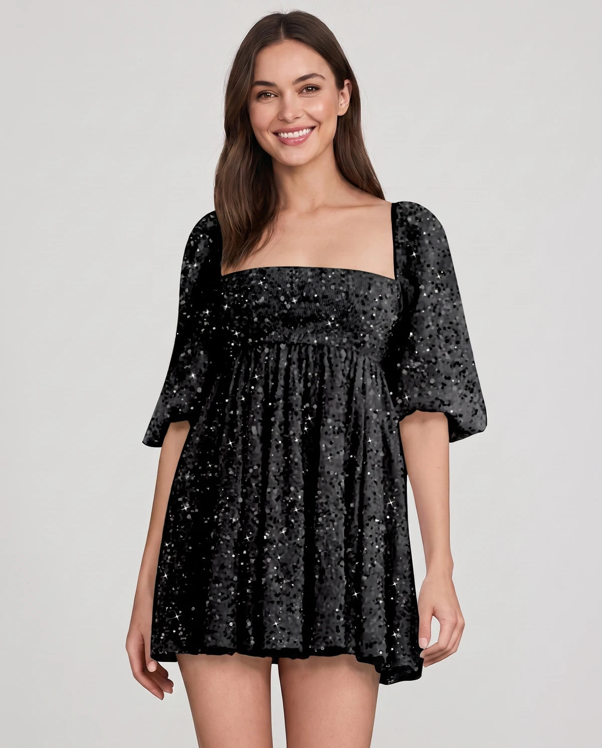 Avelina Mini Dress — Black