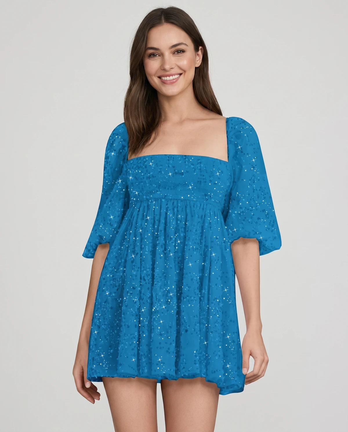 Avelina Mini Dress — Blue