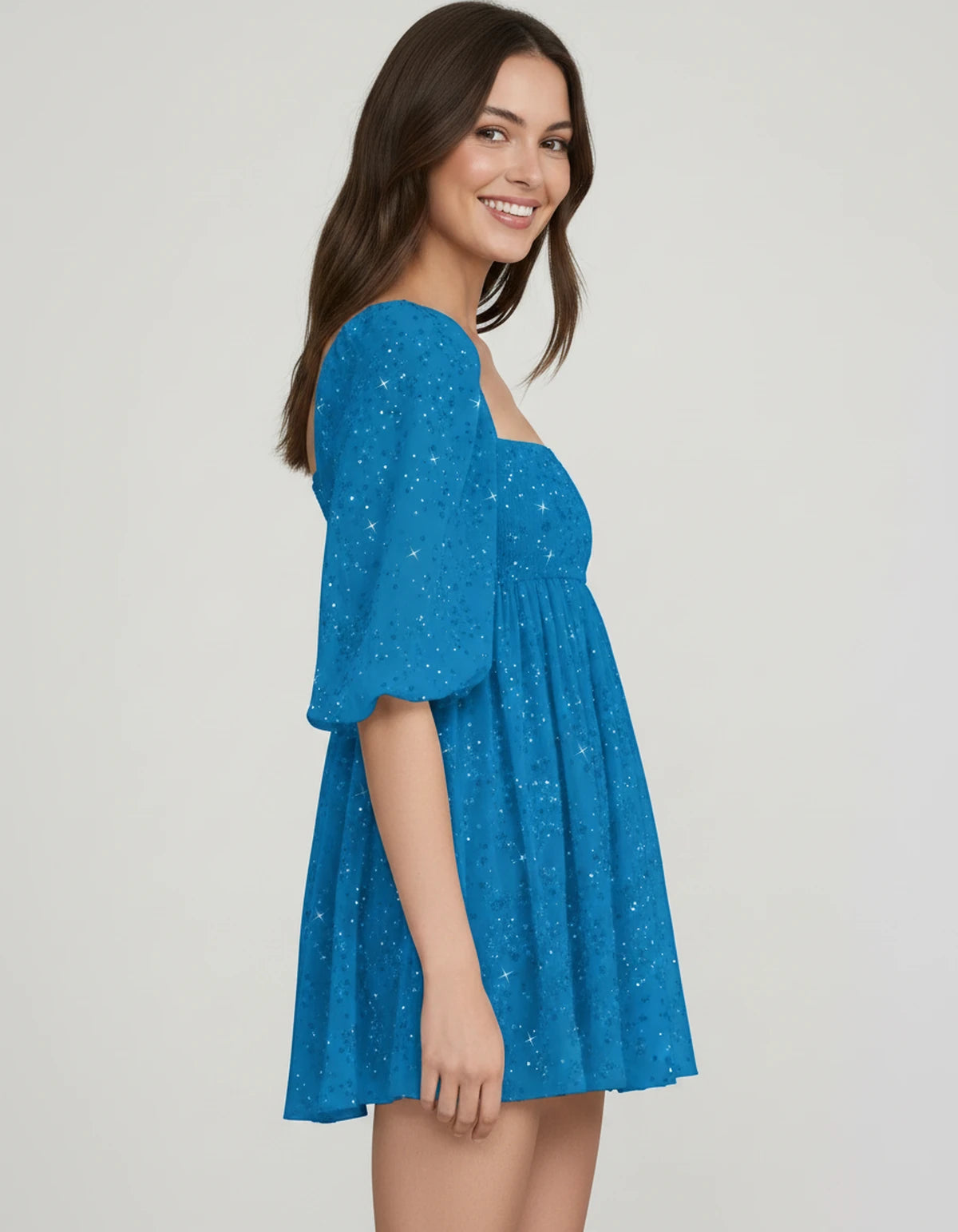 Avelina Mini Dress — Blue | SKU: SD-79760-blue-2,SD-79760-blue-4,SD-79760-blue-6,SD-79760-blue-8,SD-79760-blue-10,SD-79760-blue-12,SD-79760-blue-14,SD-79760-blue-16,SD-79760-blue-16W,SD-79760-blue-18W,SD-79760-blue-20W,SD-79760-blue-22W