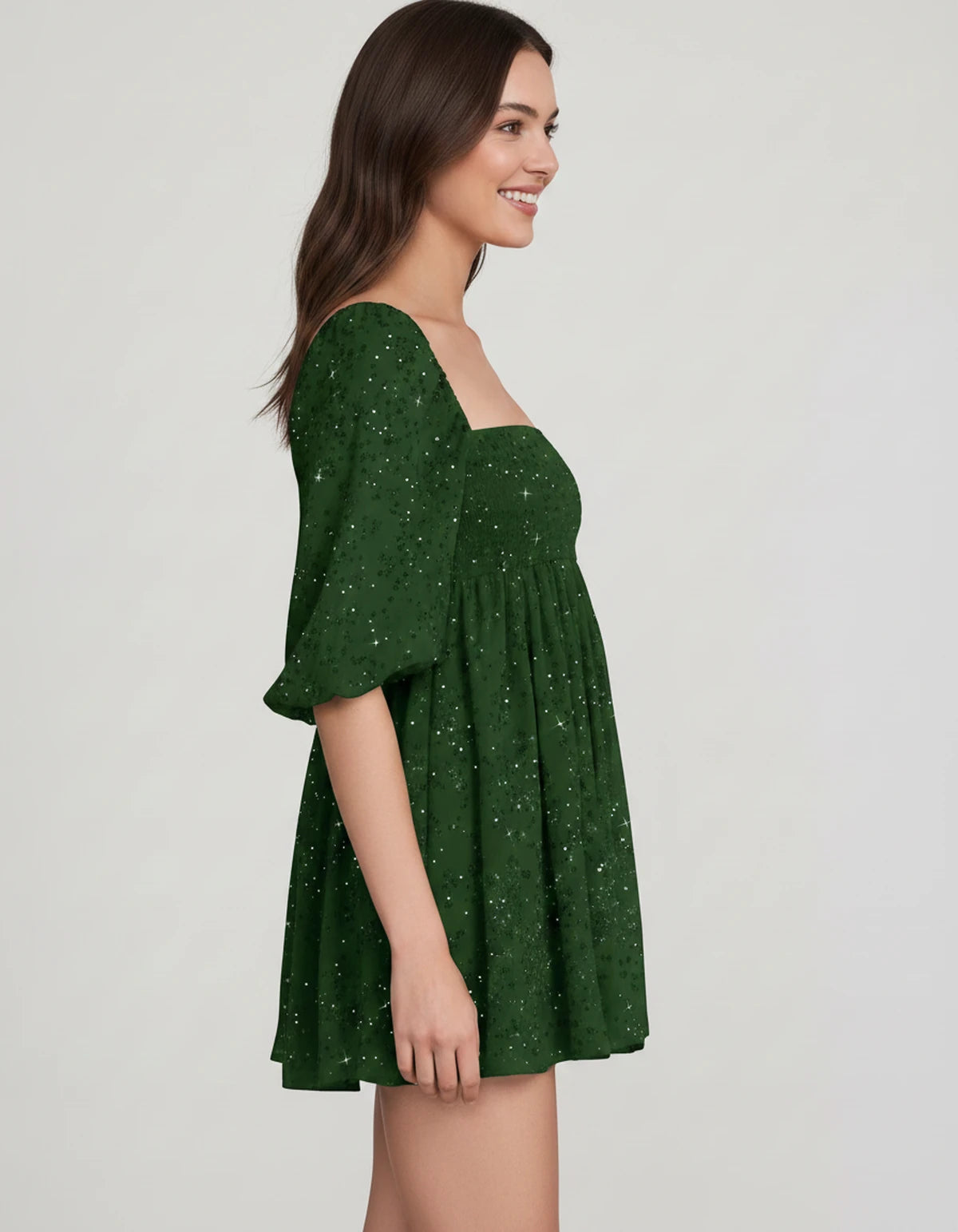 Avelina Mini Dress — Emerald | SKU: SD-79760-emerald-2,SD-79760-emerald-4,SD-79760-emerald-6,SD-79760-emerald-8,SD-79760-emerald-10,SD-79760-emerald-12,SD-79760-emerald-14,SD-79760-emerald-16,SD-79760-emerald-16W,SD-79760-emerald-18W,SD-79760-emerald-20W,SD-79760-emerald-22W