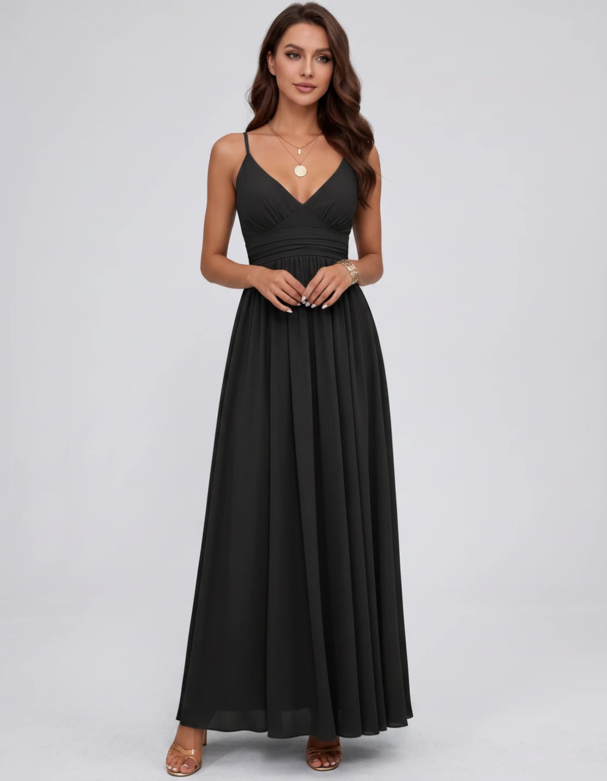 Belisse Maxi Dress — Black | SKU: SD-82788-black-2,SD-82788-black-4,SD-82788-black-6,SD-82788-black-8,SD-82788-black-10,SD-82788-black-12,SD-82788-black-14,SD-82788-black-16,SD-82788-black-16W,SD-82788-black-18W,SD-82788-black-20W,SD-82788-black-22W