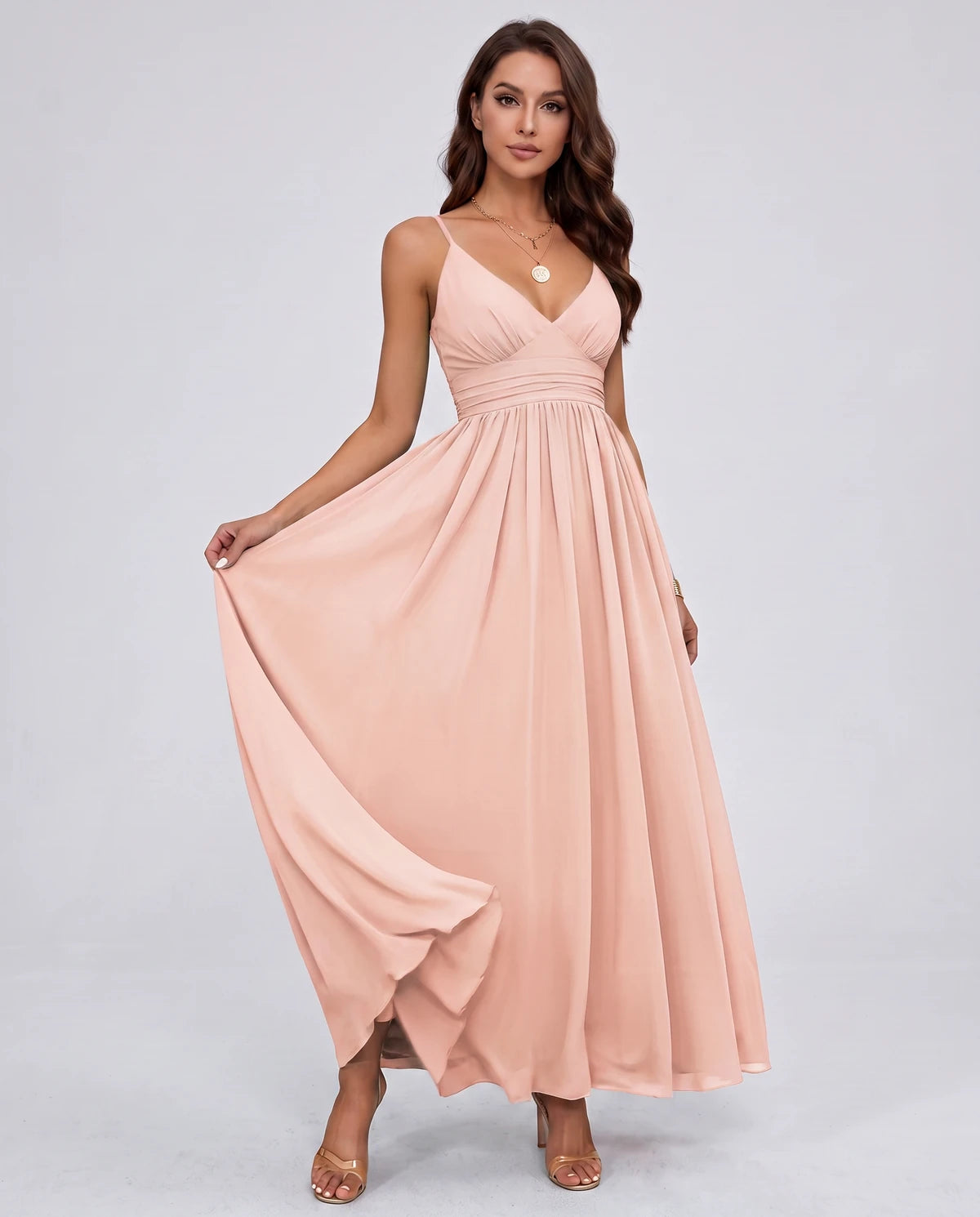 Belisse Maxi Dress — Blush Pink