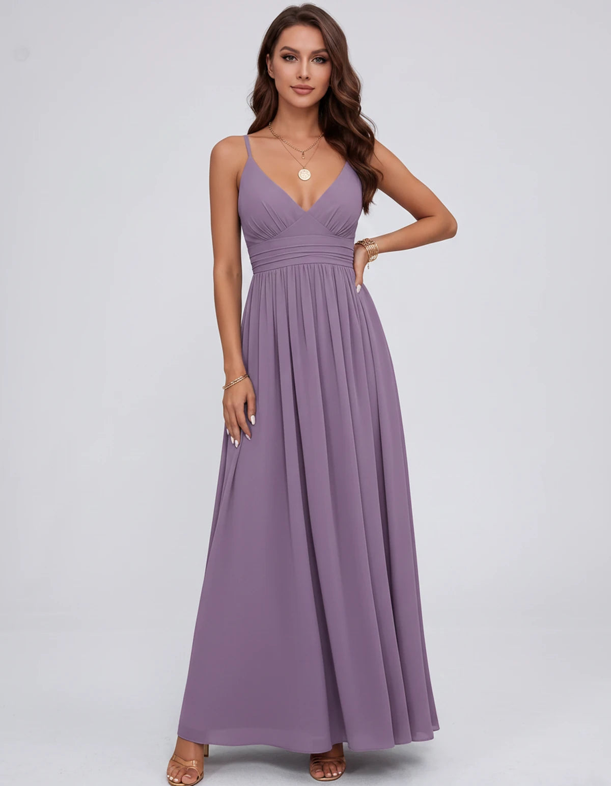 Belisse Maxi Dress — Dusty Purple | SKU: SD-82788-dustypurple-2,SD-82788-dustypurple-4,SD-82788-dustypurple-6,SD-82788-dustypurple-8,SD-82788-dustypurple-10,SD-82788-dustypurple-12,SD-82788-dustypurple-14,SD-82788-dustypurple-16,SD-82788-dustypurple-16W,SD-82788-dustypurple-18W,SD-82788-dustypurple-20W,SD-82788-dustypurple-22W