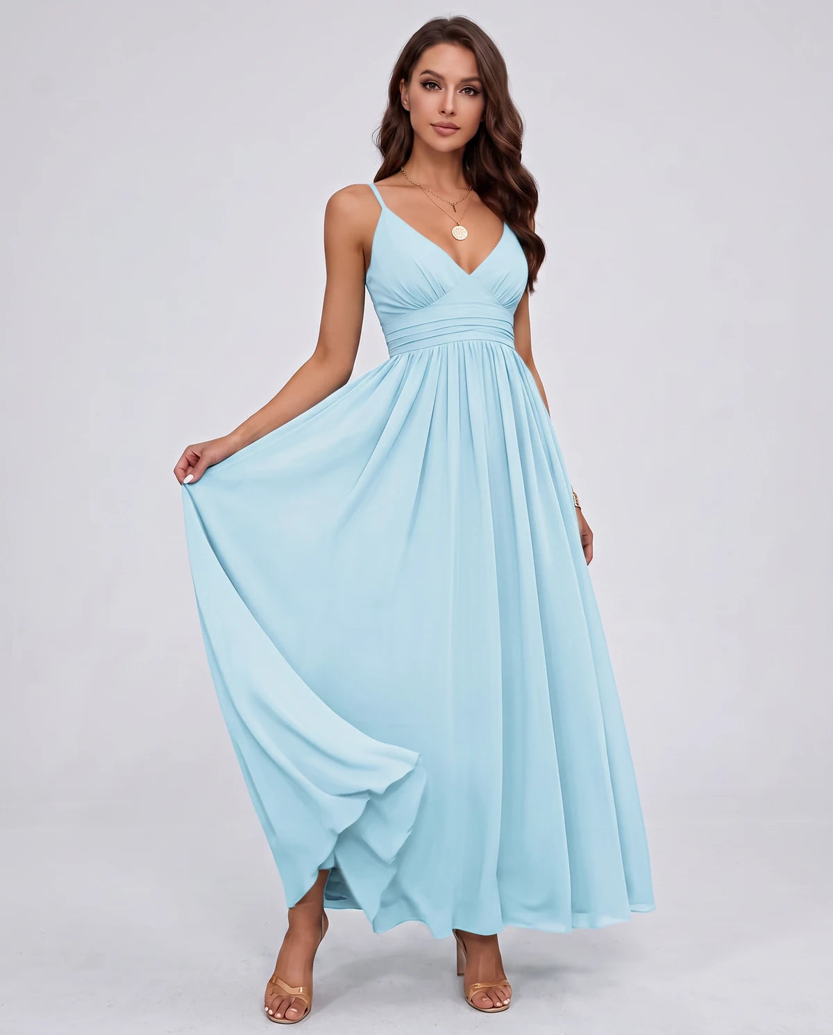 Belisse Maxi Dress — Light Blue