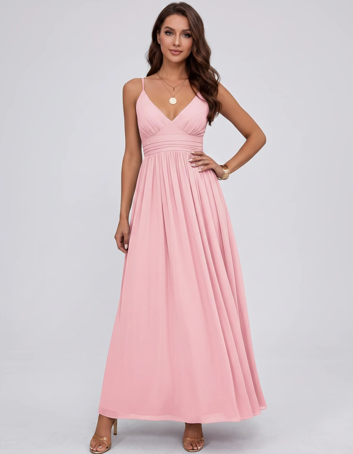 Belisse Maxi Dress — Pink | SKU: SD-82788-pink-2,SD-82788-pink-4,SD-82788-pink-6,SD-82788-pink-8,SD-82788-pink-10,SD-82788-pink-12,SD-82788-pink-14,SD-82788-pink-16,SD-82788-pink-16W,SD-82788-pink-18W,SD-82788-pink-20W,SD-82788-pink-22W