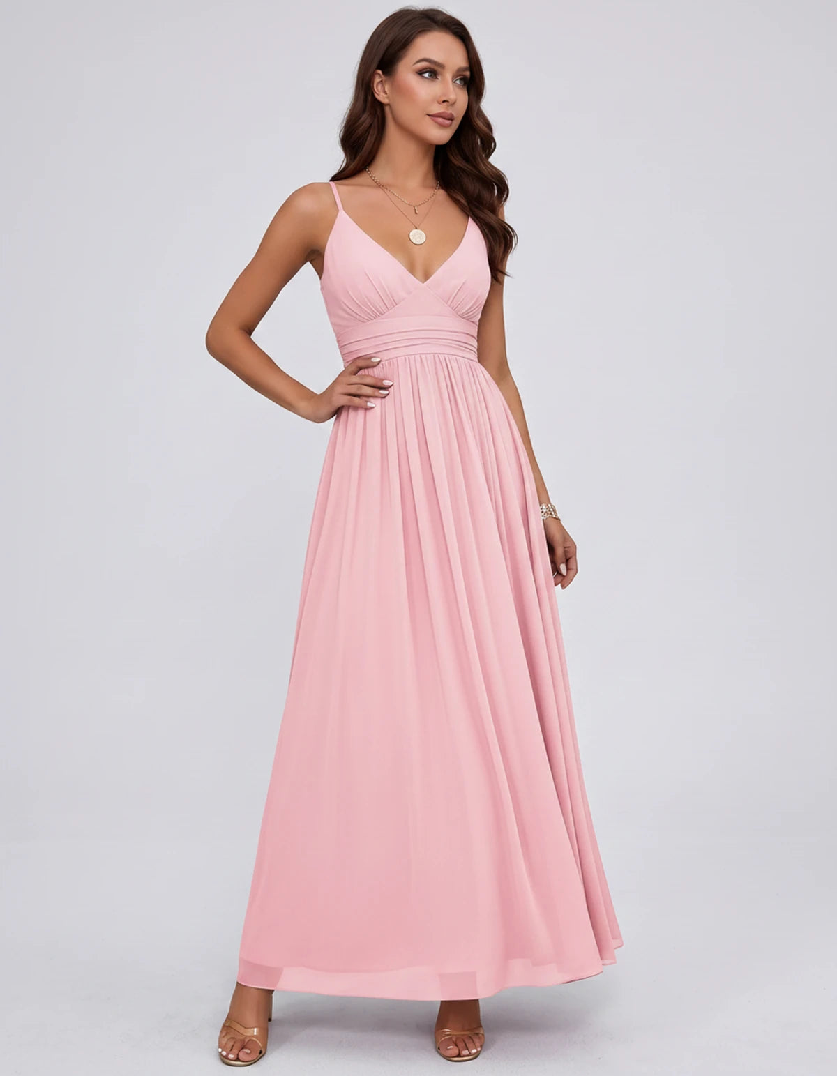 Belisse Maxi Dress — Pink | SKU: SD-82788-pink-2,SD-82788-pink-4,SD-82788-pink-6,SD-82788-pink-8,SD-82788-pink-10,SD-82788-pink-12,SD-82788-pink-14,SD-82788-pink-16,SD-82788-pink-16W,SD-82788-pink-18W,SD-82788-pink-20W,SD-82788-pink-22W