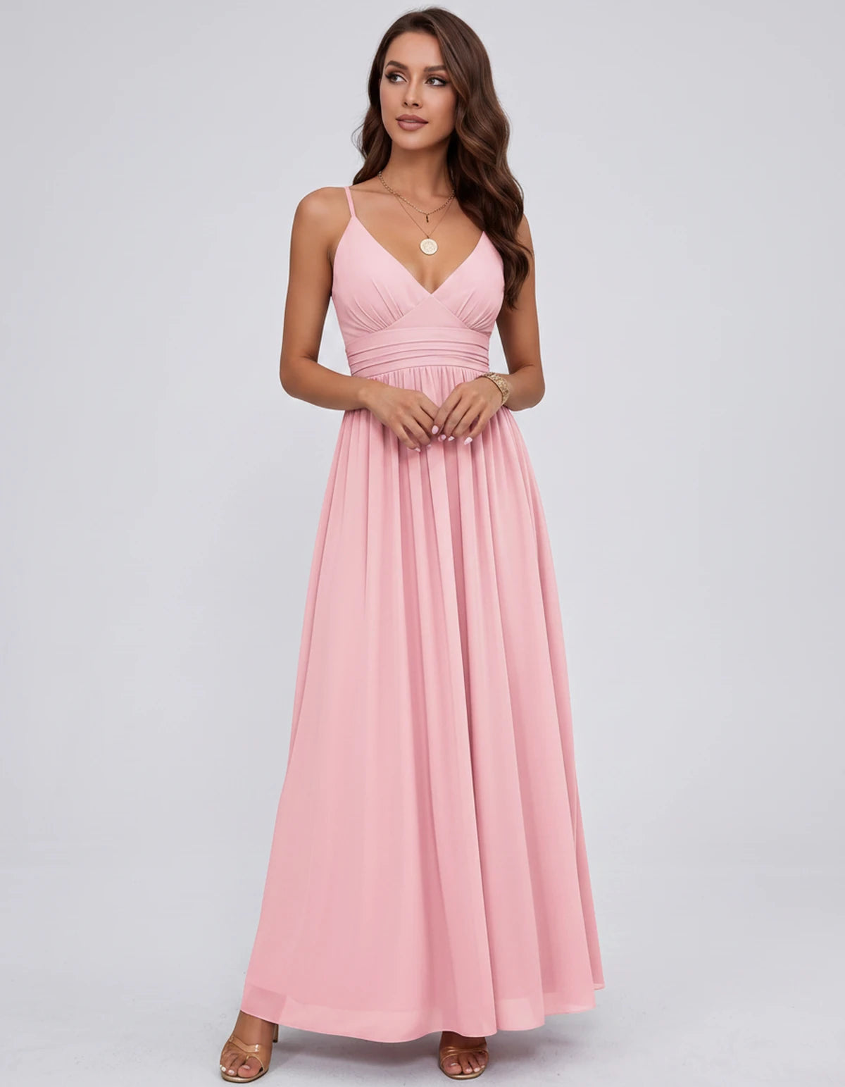Belisse Maxi Dress — Pink | SKU: SD-82788-pink-2,SD-82788-pink-4,SD-82788-pink-6,SD-82788-pink-8,SD-82788-pink-10,SD-82788-pink-12,SD-82788-pink-14,SD-82788-pink-16,SD-82788-pink-16W,SD-82788-pink-18W,SD-82788-pink-20W,SD-82788-pink-22W